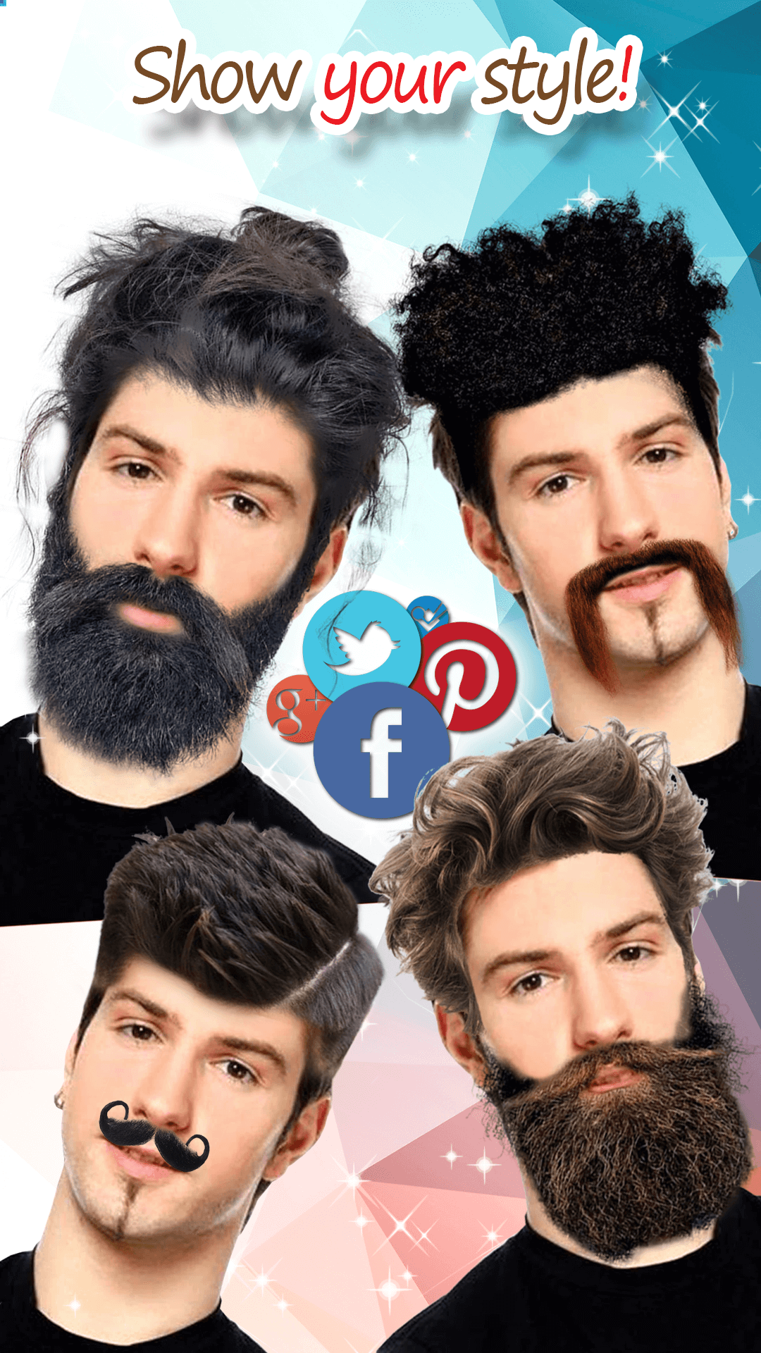 اسکرین شات 7 برنامه Men Hairstyles - Beard Camera