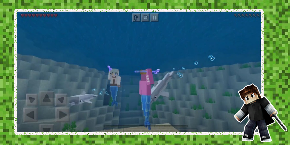 اسکرین شات 3 برنامه Mermaid Minecraft Mod