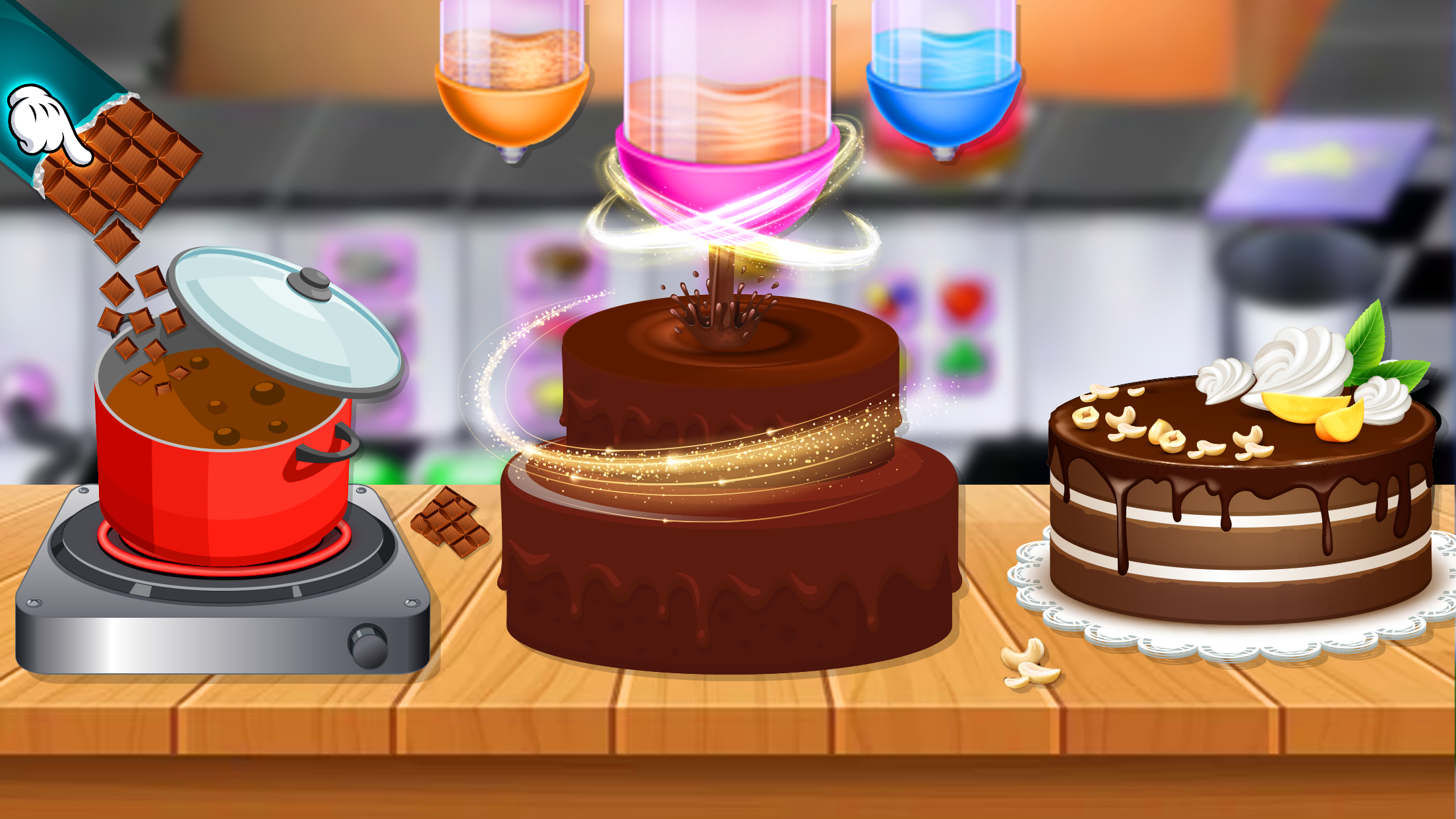 اسکرین شات بازی Chocolate Cake Factory Game 2
