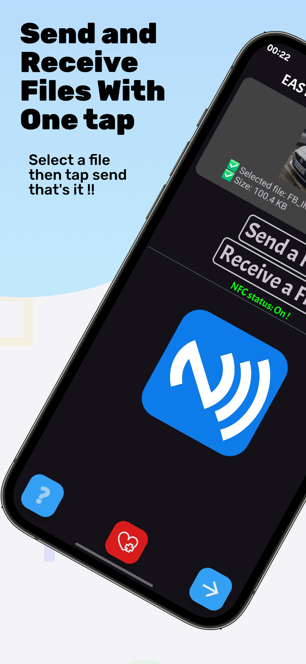 اسکرین شات 1 برنامه Easy Files transfer NFC/WiFi