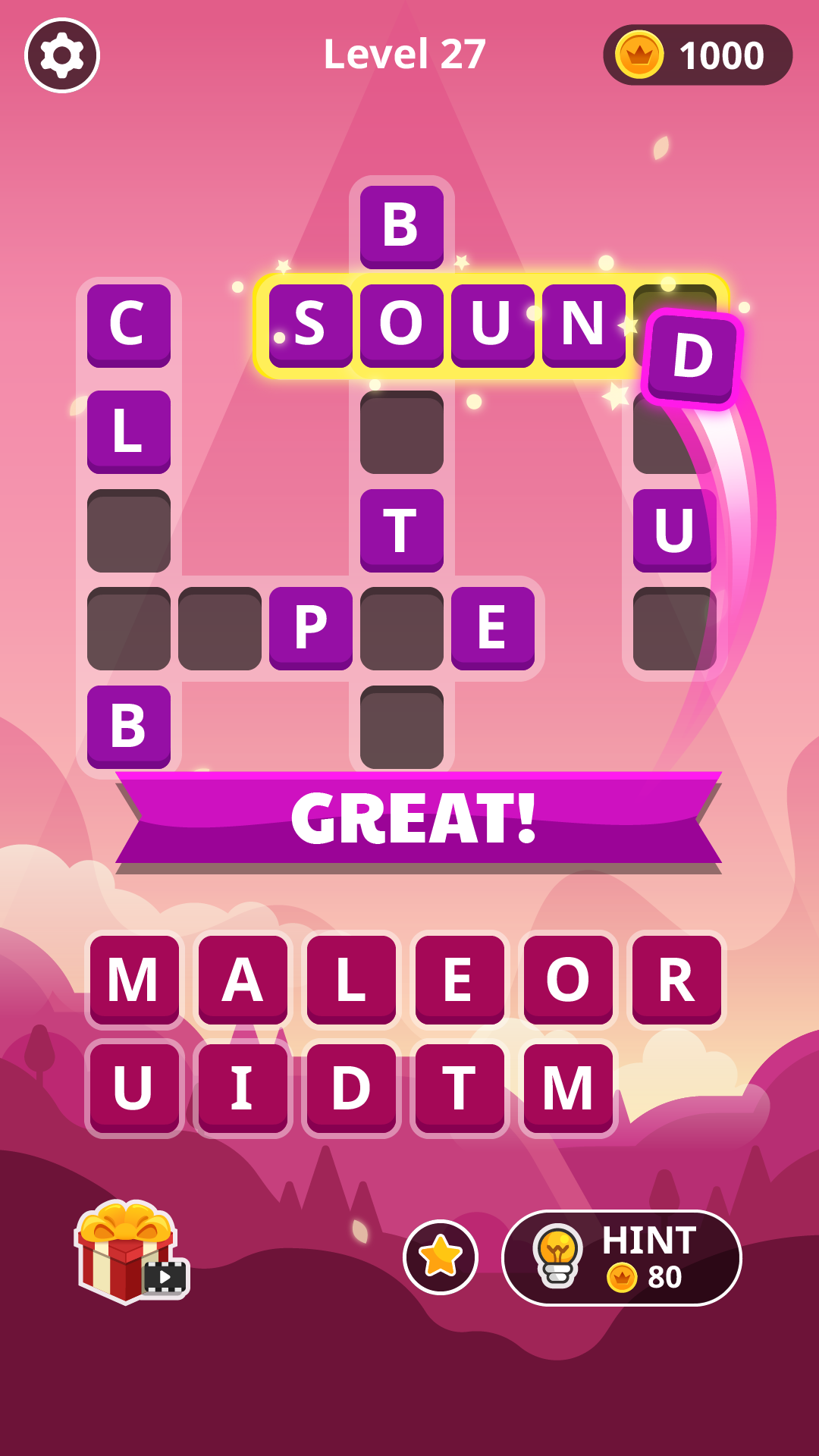 اسکرین شات 1 بازی WORD TOWER - Kingdom