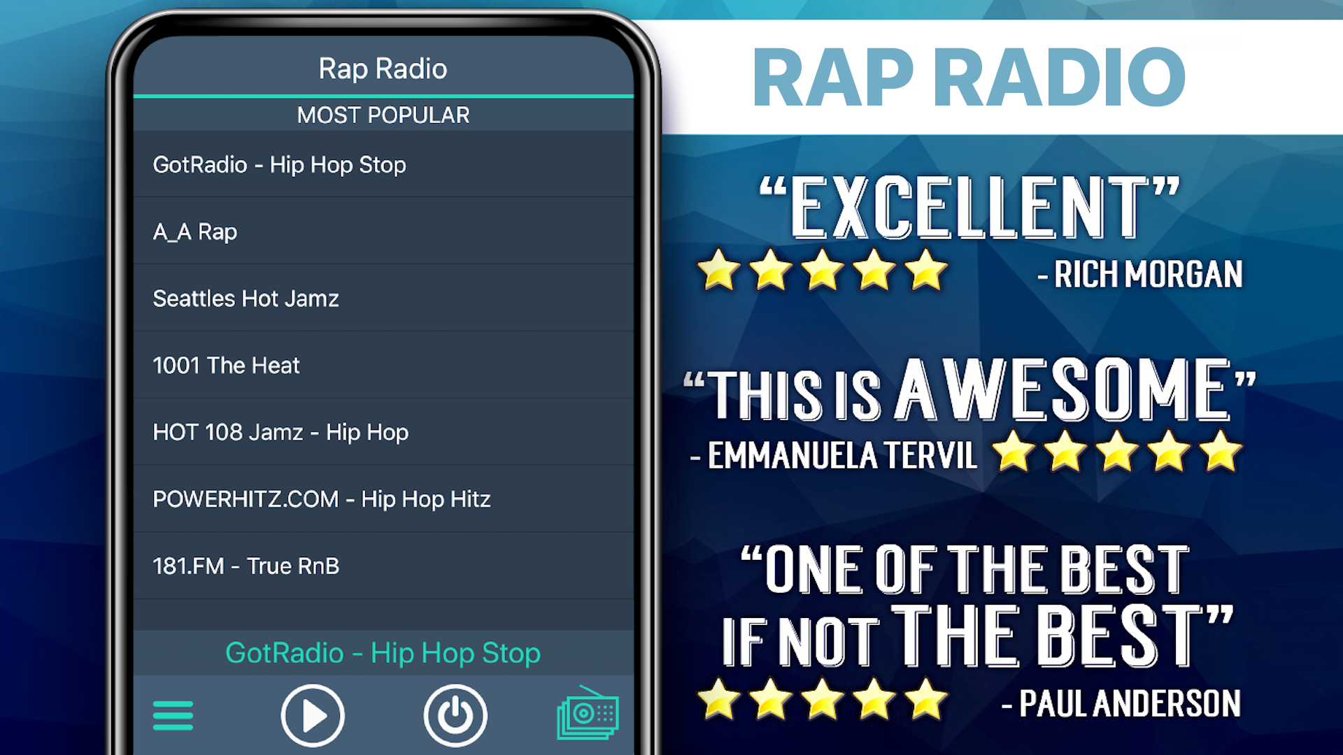 اسکرین شات 2 برنامه Rap Radio Favorites