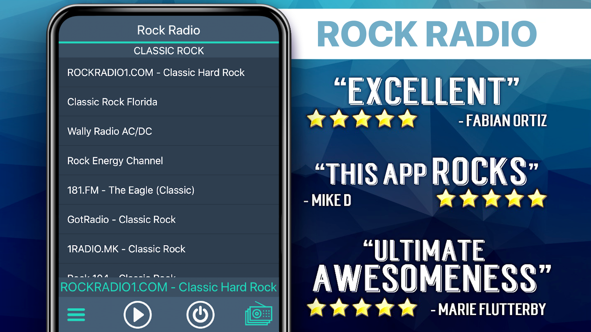اسکرین شات 2 برنامه Rock Radio Favorites