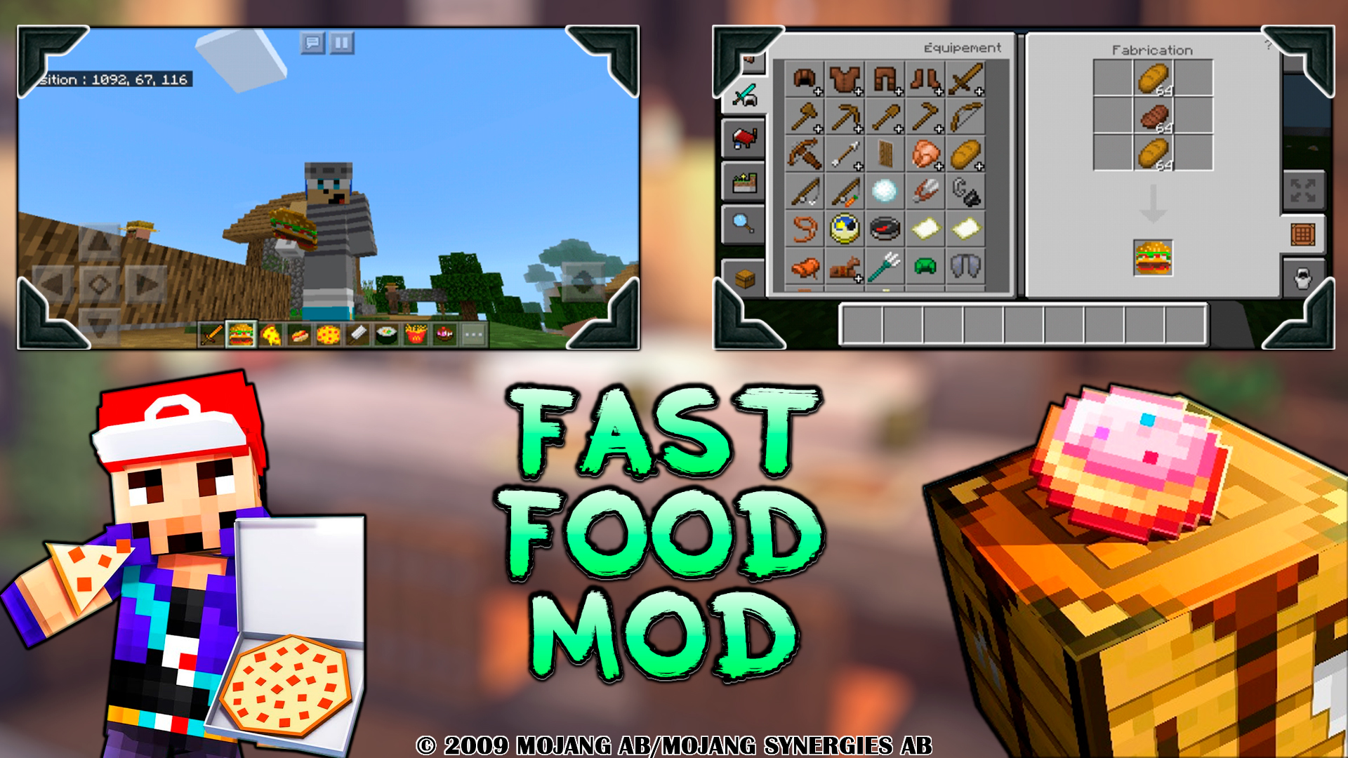 اسکرین شات 1 بازی Fast Food Mods For MCPE