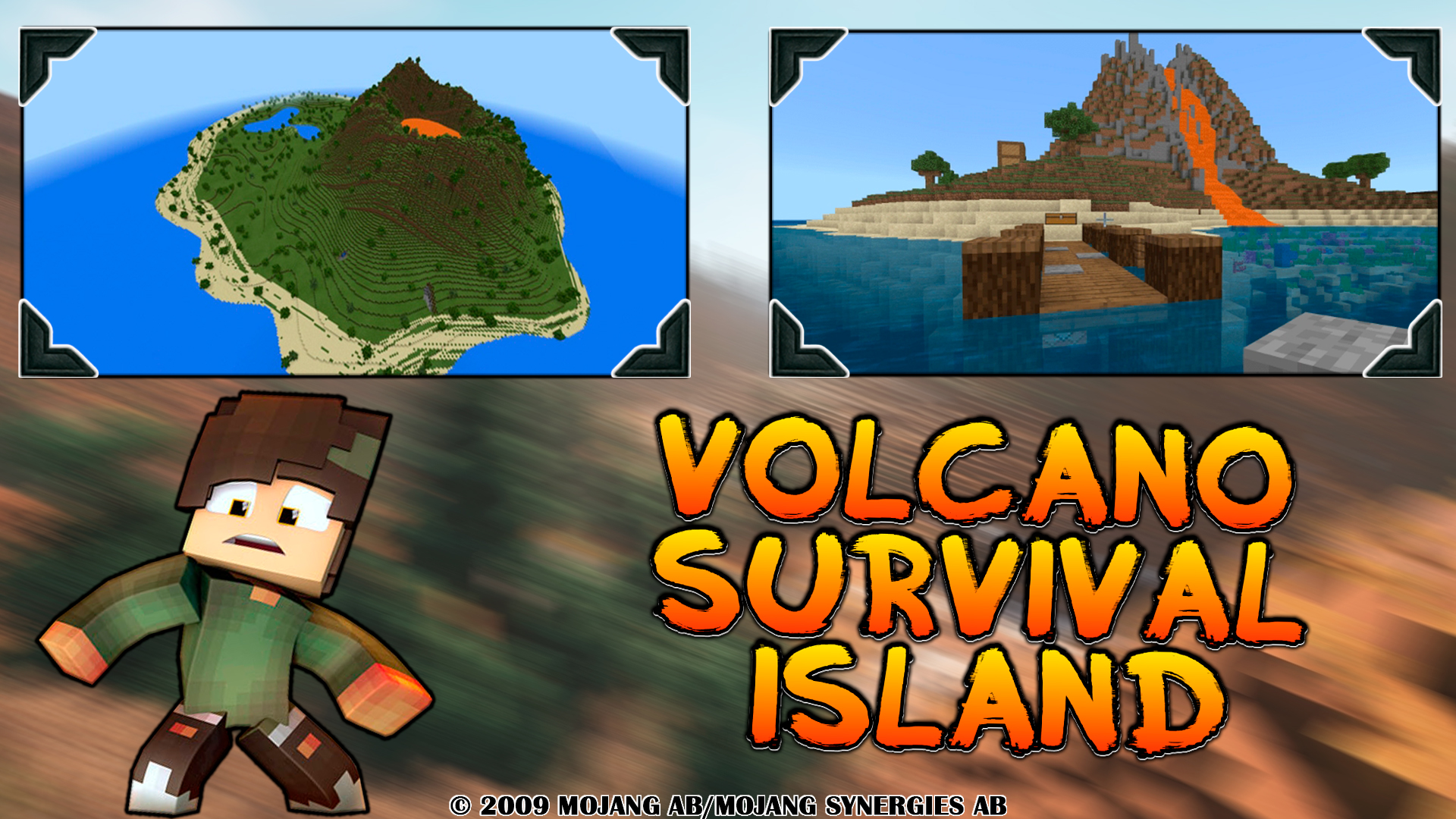 اسکرین شات 1 برنامه Volcan Island & Survival Maps