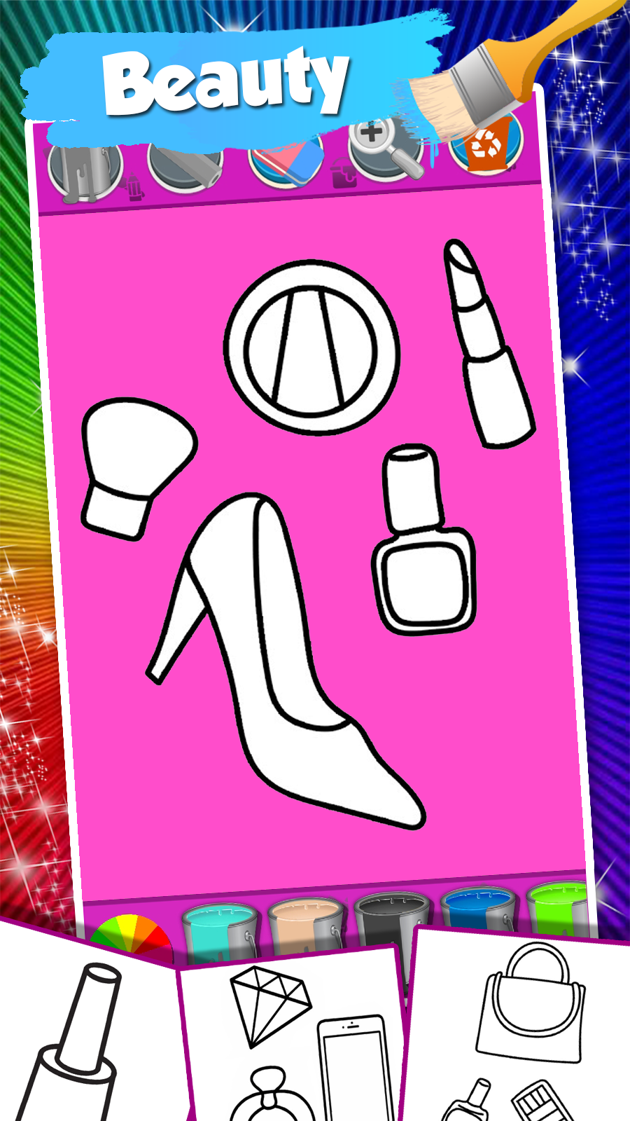 اسکرین شات 5 برنامه Nails Polish Coloring Pages