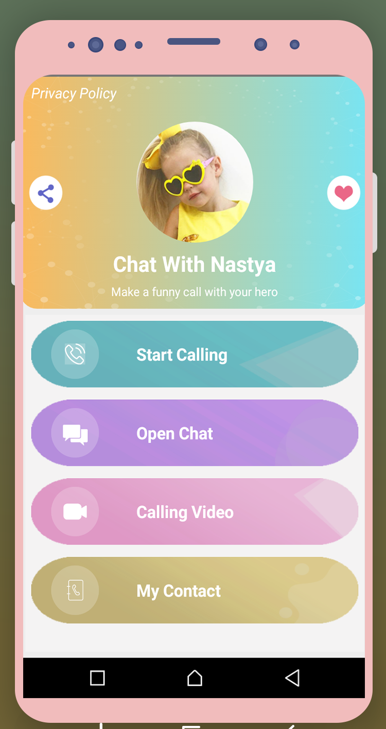 اسکرین شات 6 برنامه Chat With Nastya