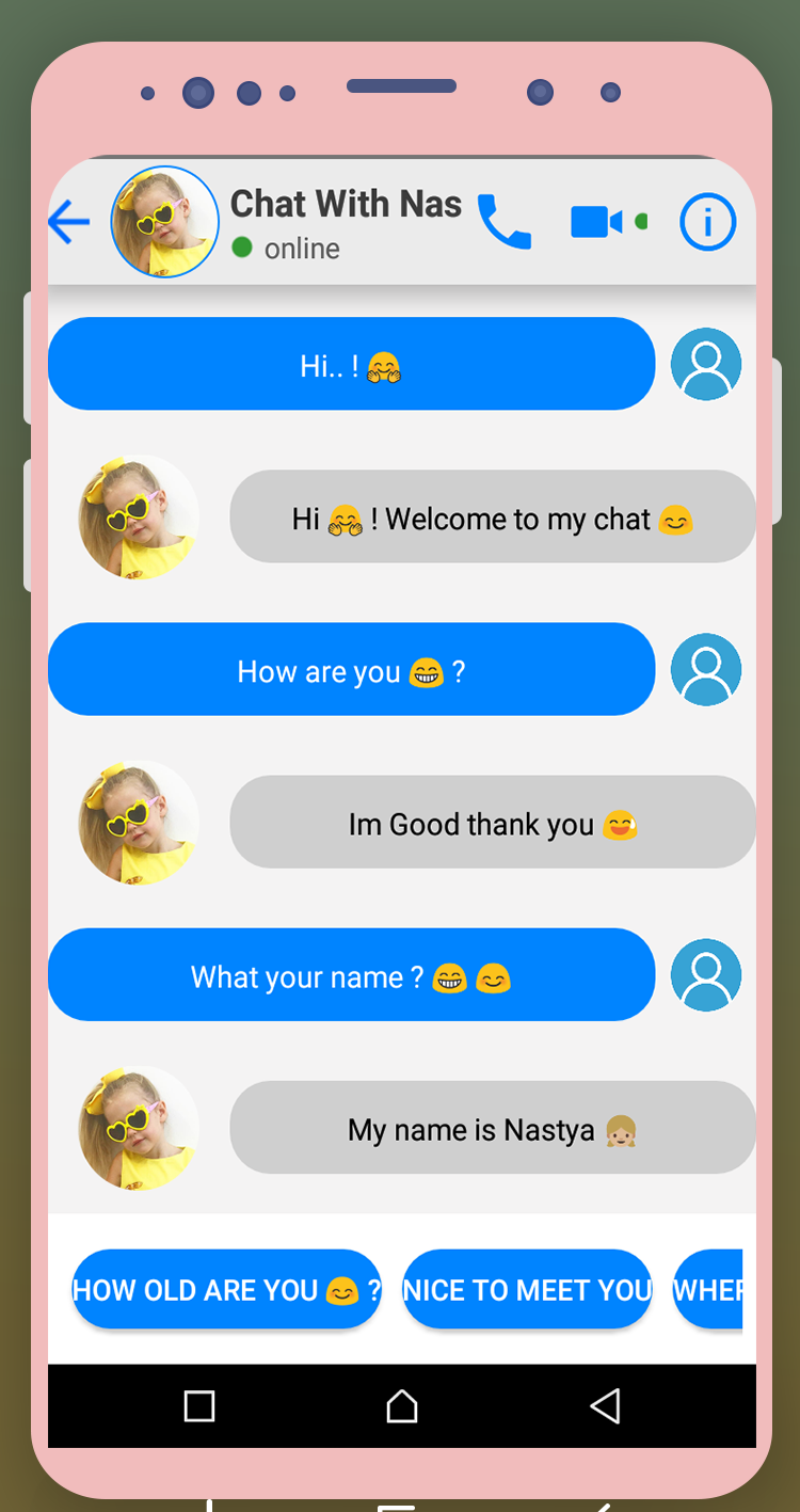اسکرین شات 4 برنامه Chat With Nastya