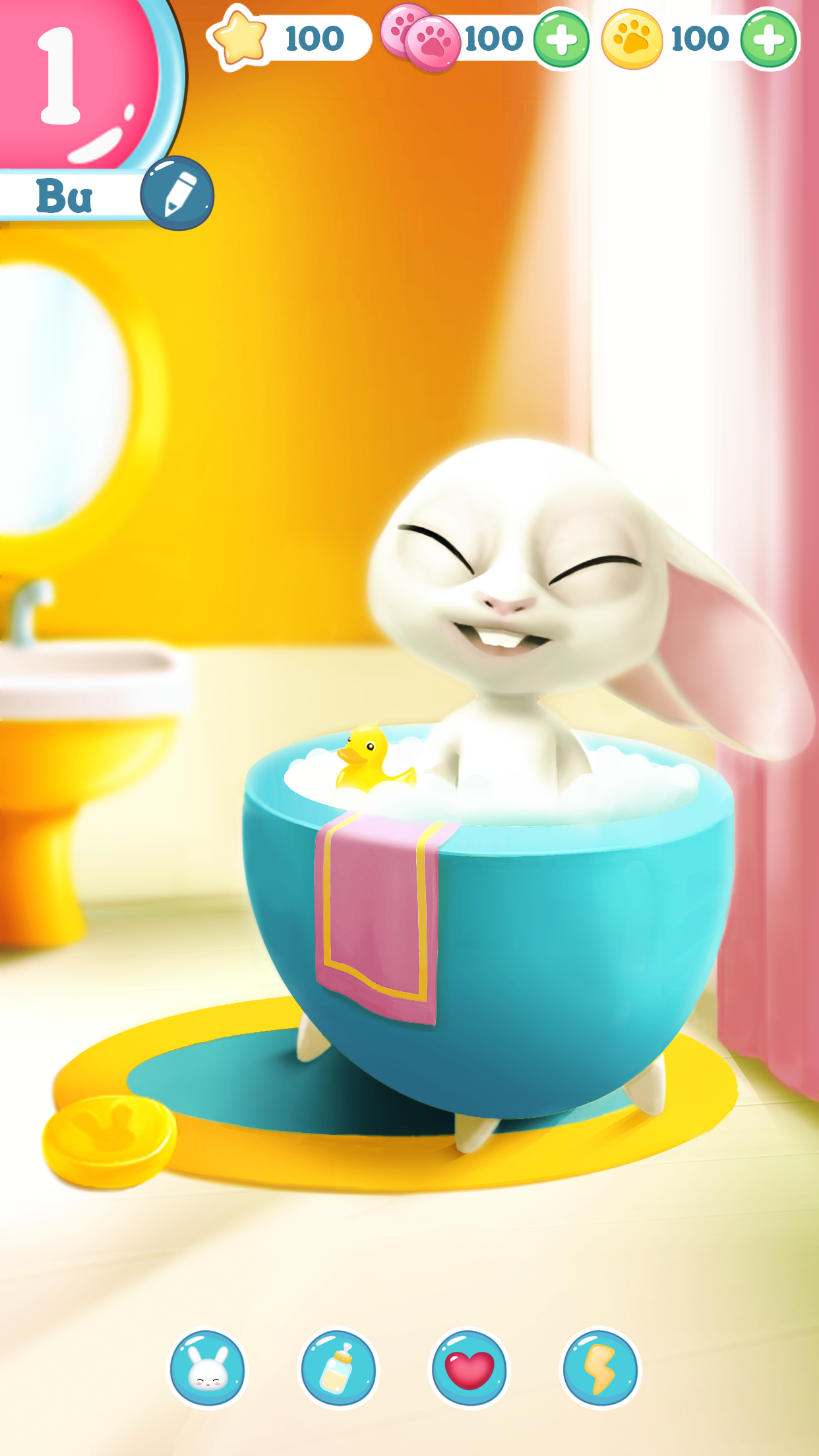اسکرین شات 2 بازی Bu Bunny - Cute pet care game