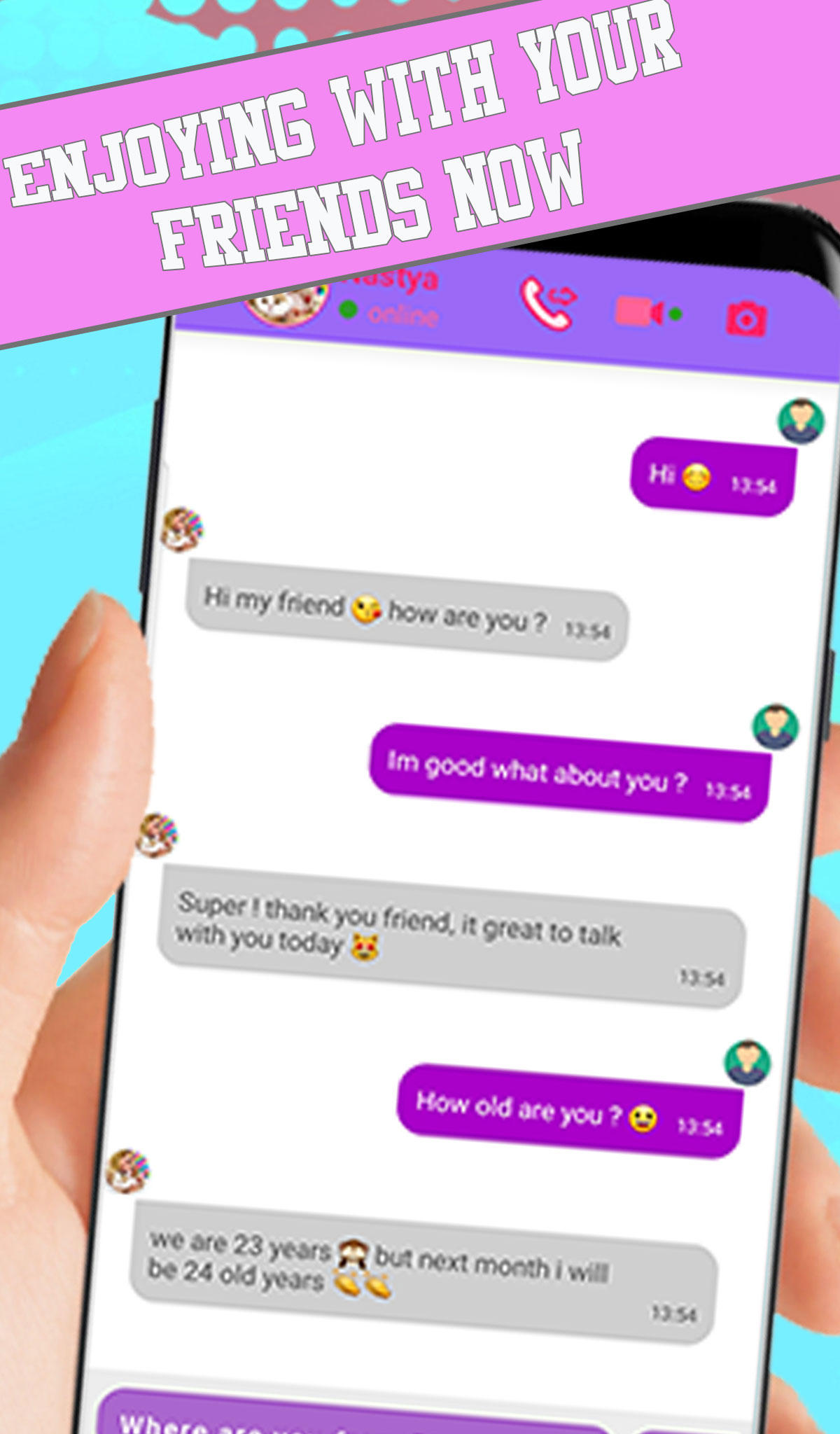 اسکرین شات 3 برنامه Chat With Nastya prank