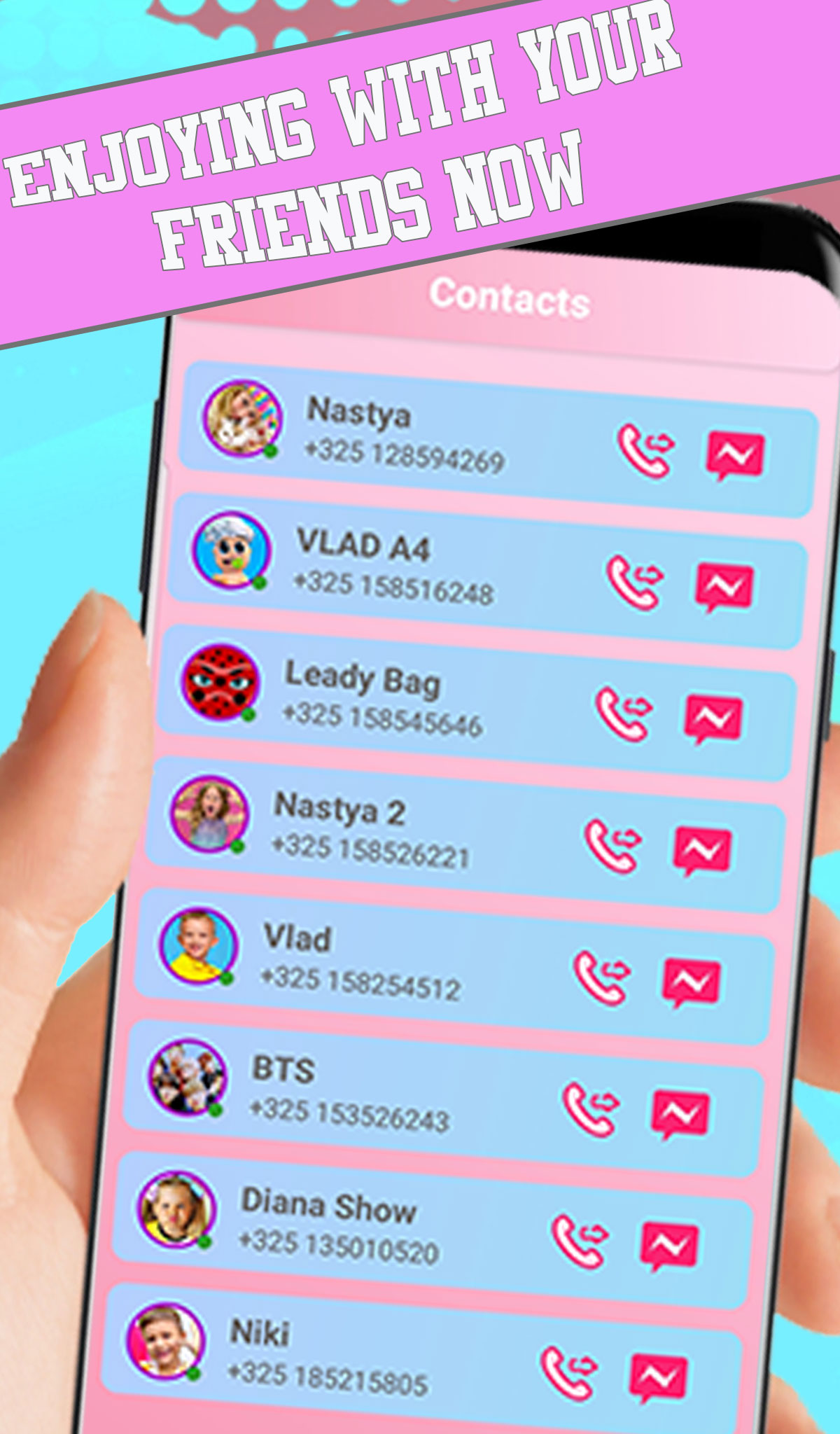 اسکرین شات 2 برنامه Chat With Nastya prank