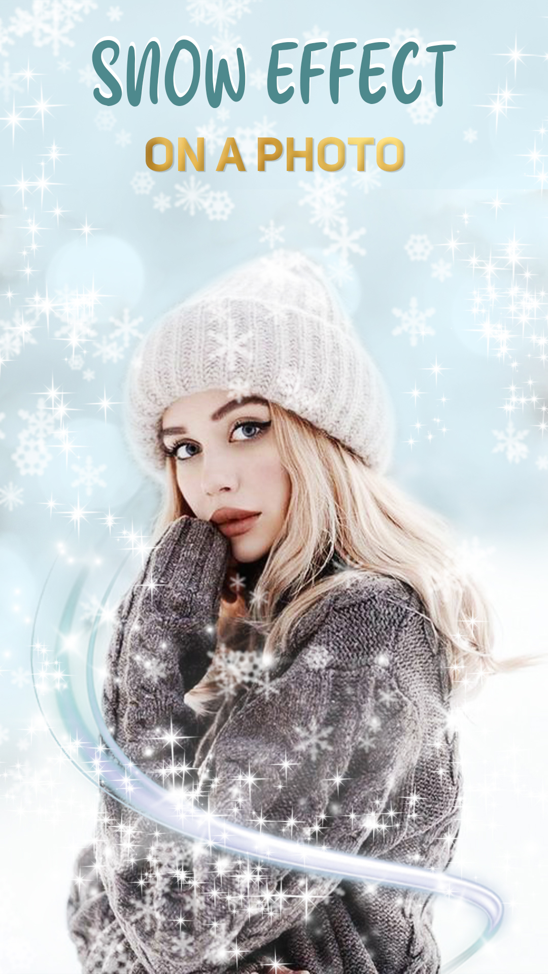 اسکرین شات 1 برنامه Snow Effect on Photo - Editor
