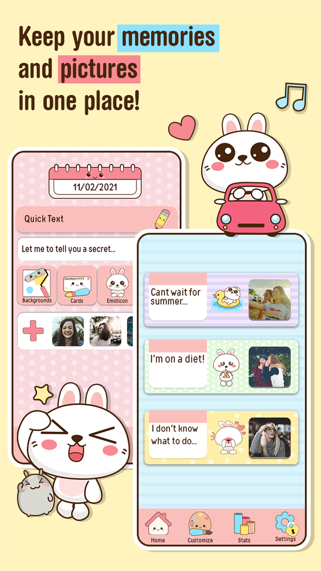 اسکرین شات 2 برنامه Niki: Cute Diary App