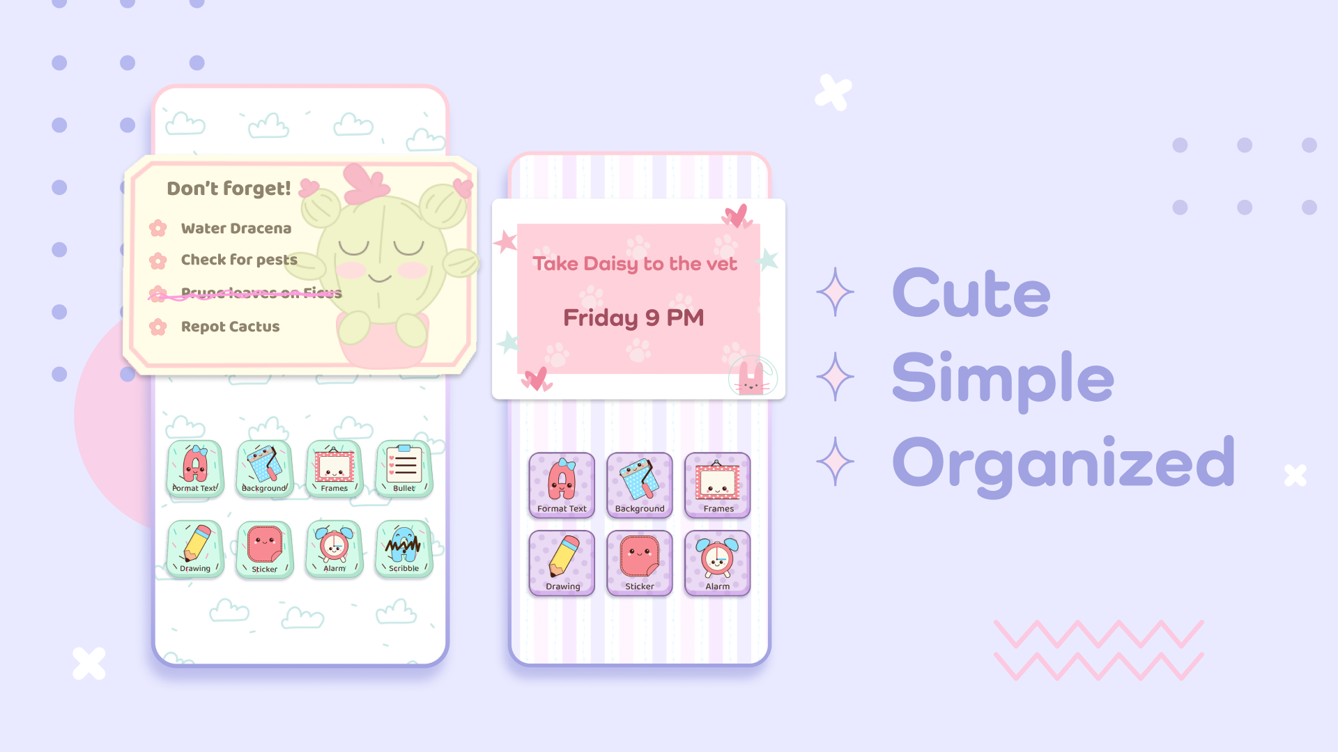 اسکرین شات 1 برنامه Niki: Cute Notes App