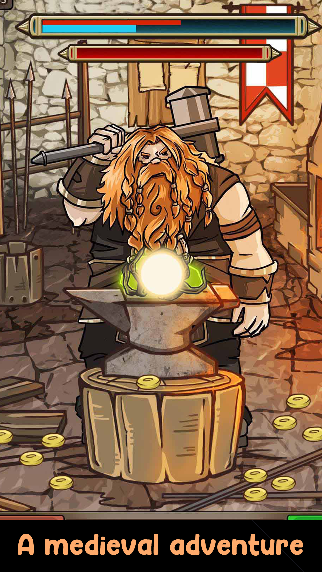 اسکرین شات 3 بازی Medieval Clicker Blacksmith