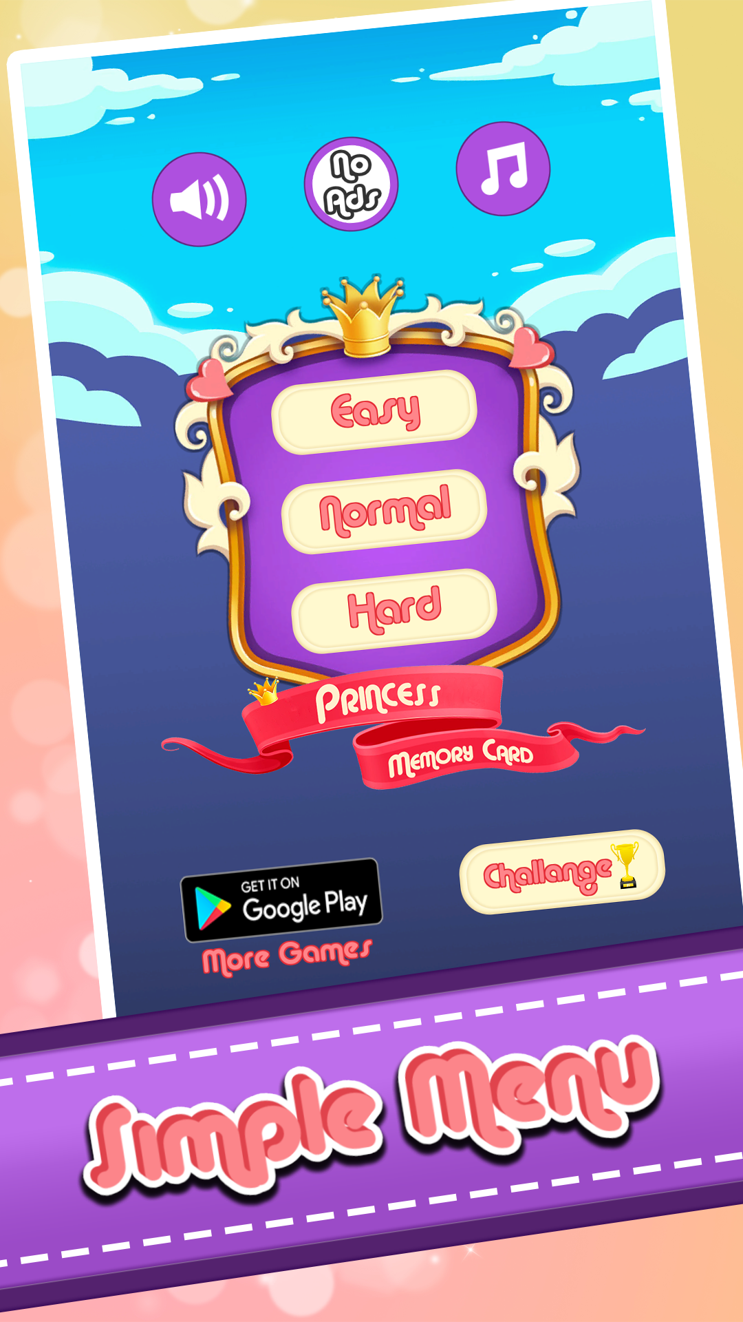 اسکرین شات 1 بازی Princess Memory Card Game