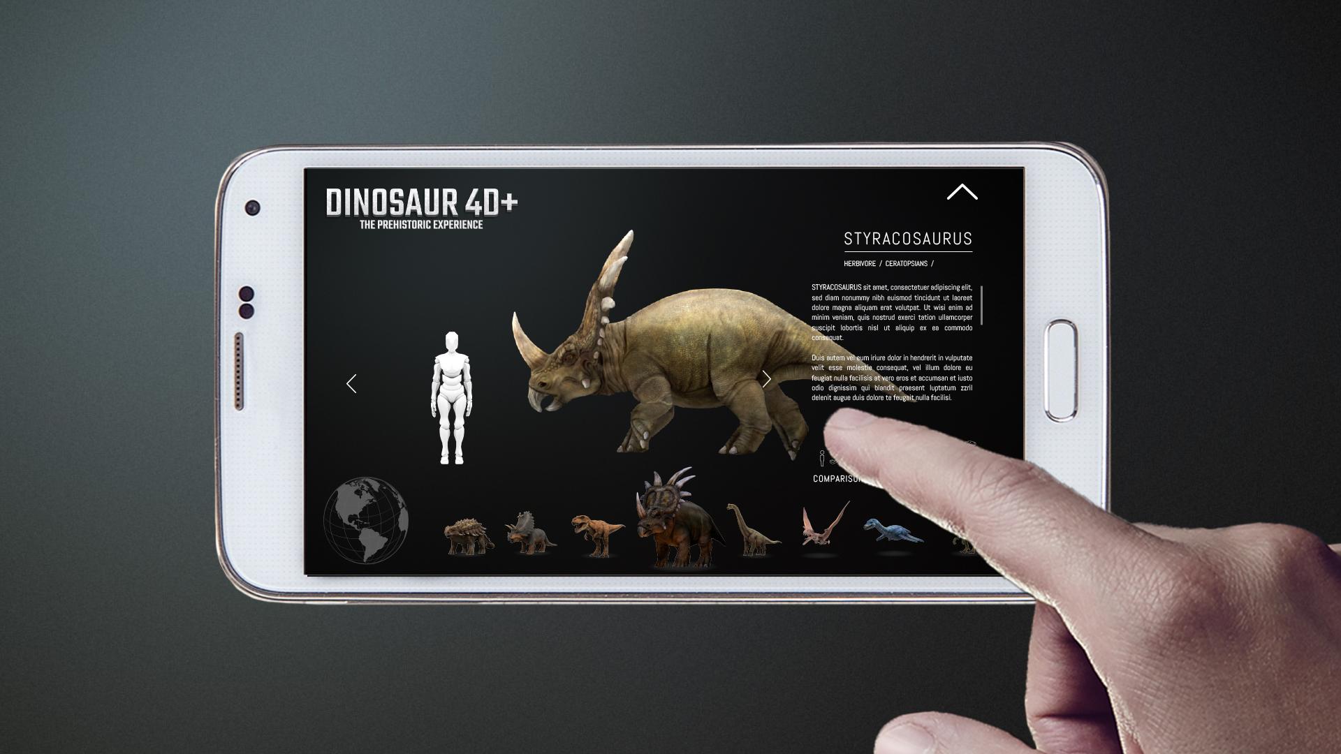 اسکرین شات 2 برنامه Dinosaur 4D+