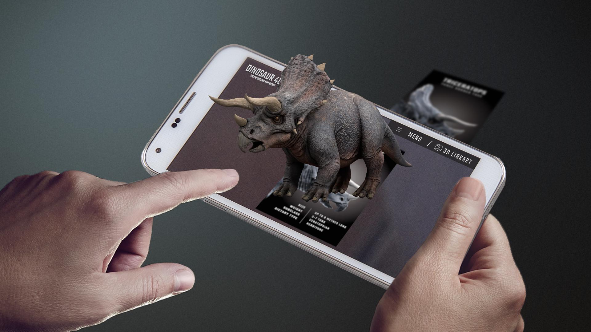 اسکرین شات 3 برنامه Dinosaur 4D+
