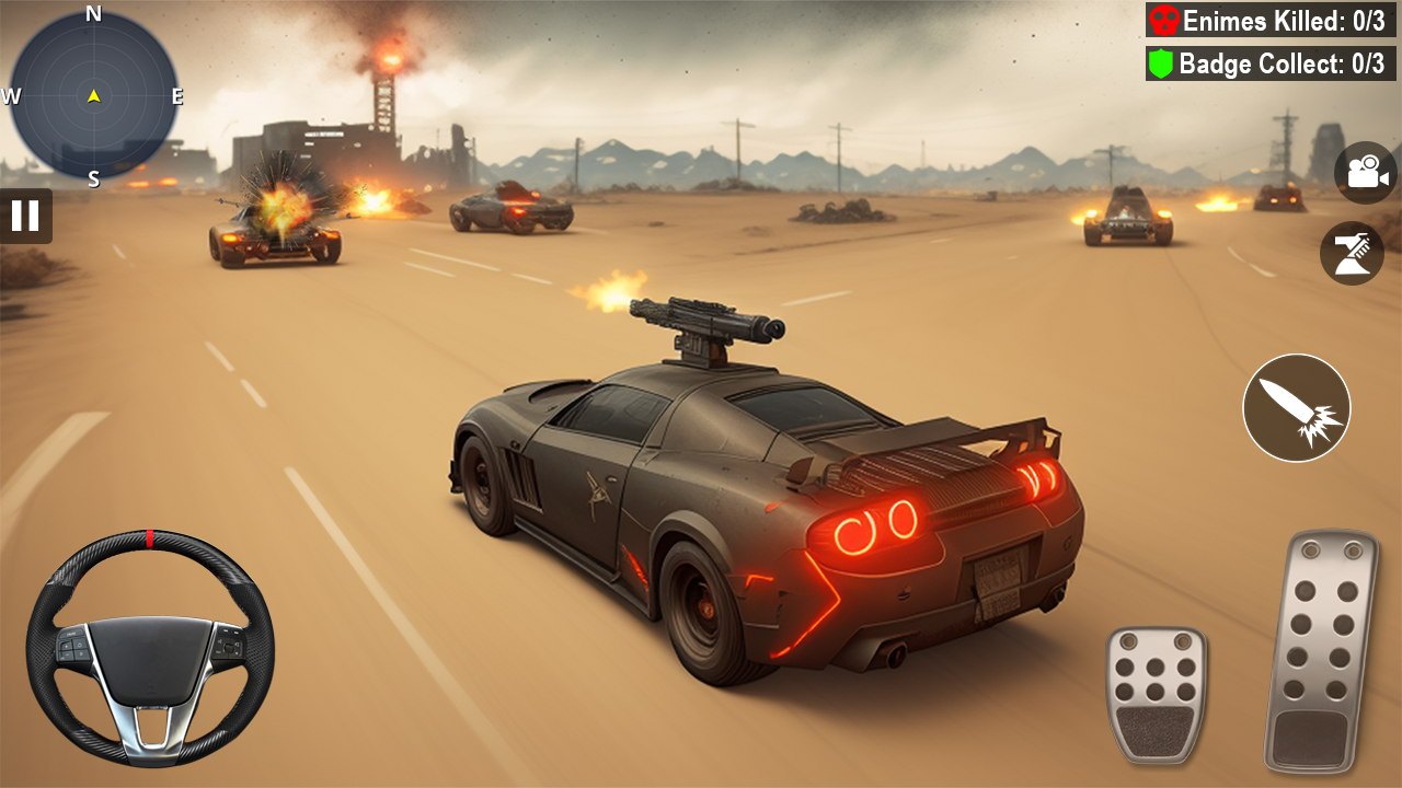 اسکرین شات 3 بازی Car Death Race Shooting Game