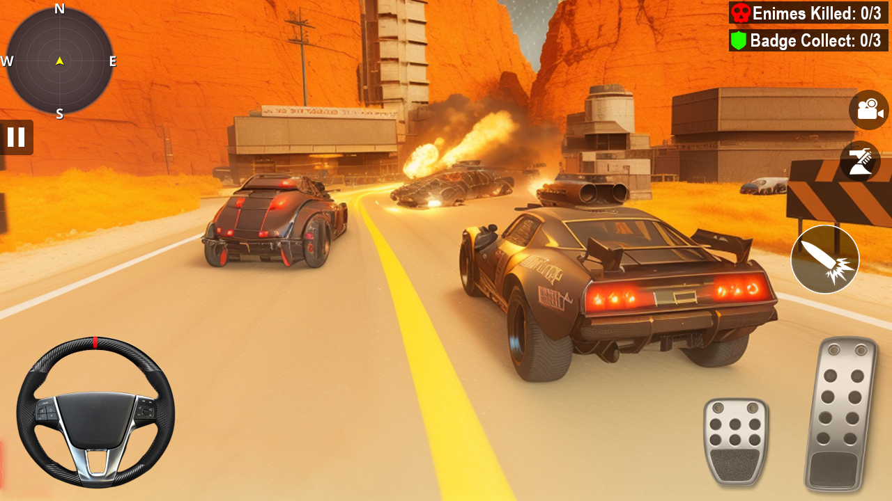 اسکرین شات 2 بازی Car Death Race Shooting Game