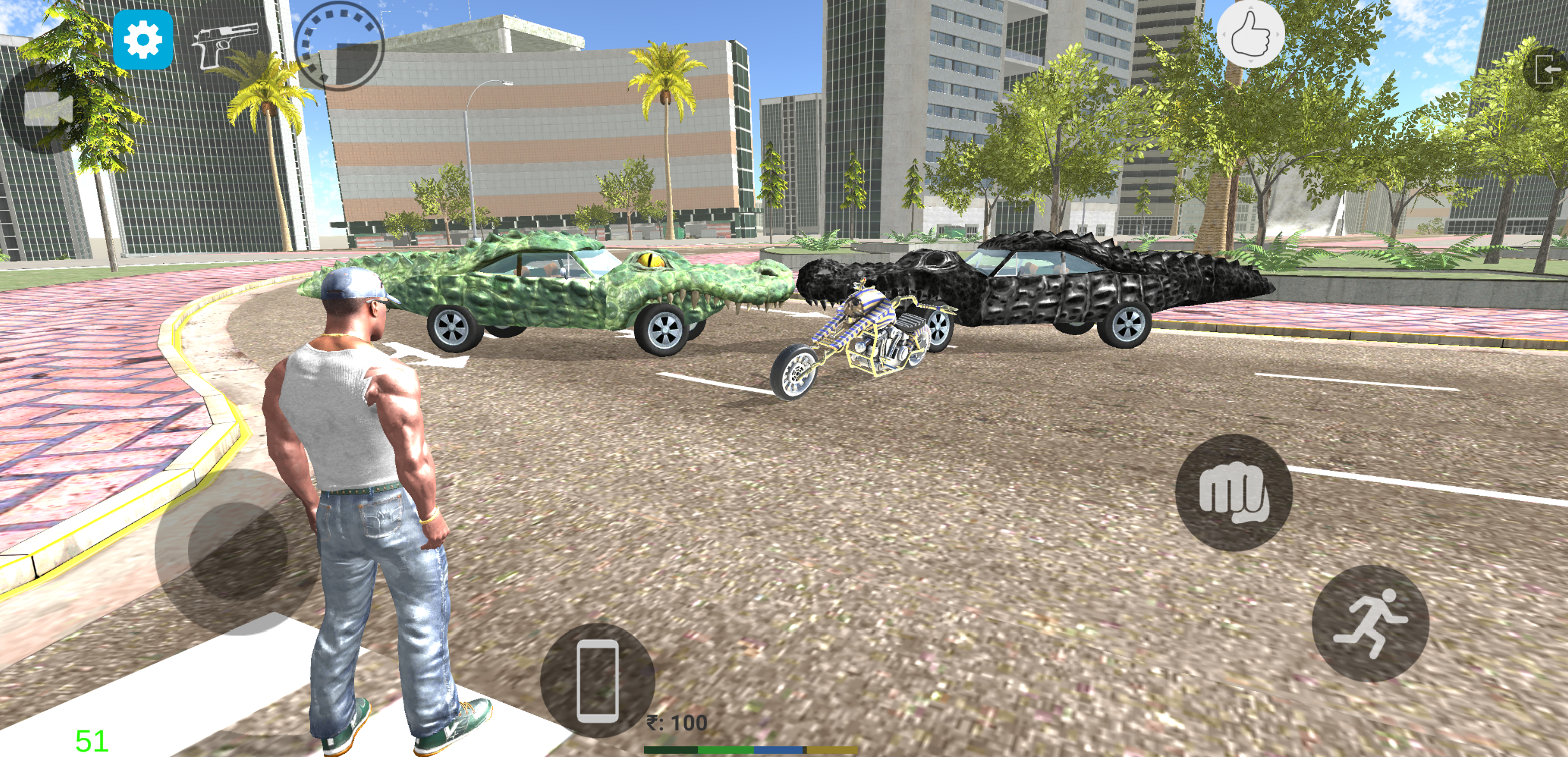 اسکرین شات 3 بازی Indian Bikes Riding 3D