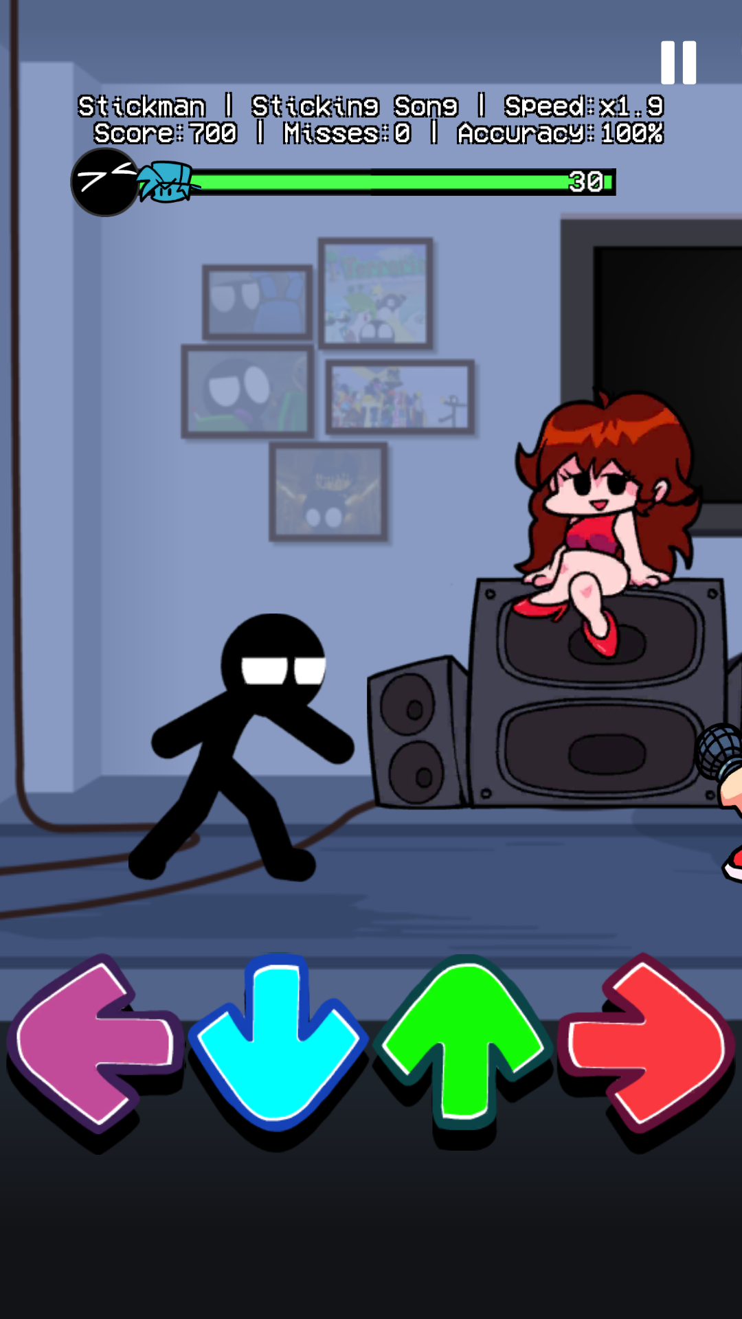 اسکرین شات 1 بازی FNF Music Combat Stickman Mod
