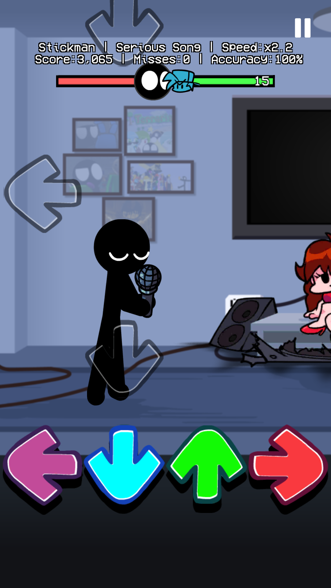 اسکرین شات 5 بازی FNF Music Combat Stickman Mod