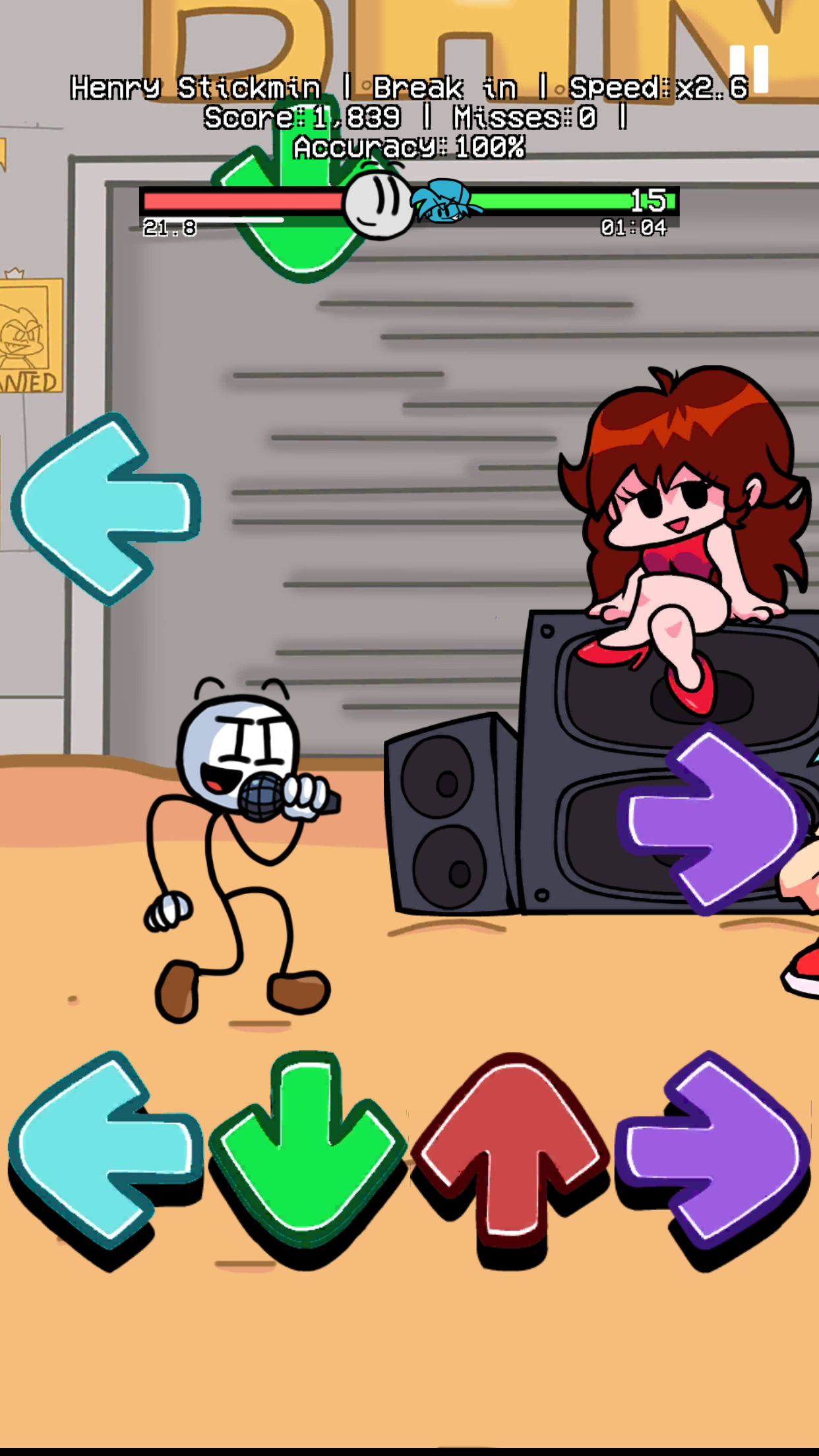 اسکرین شات 3 بازی FNF Music Combat Stickman Mod