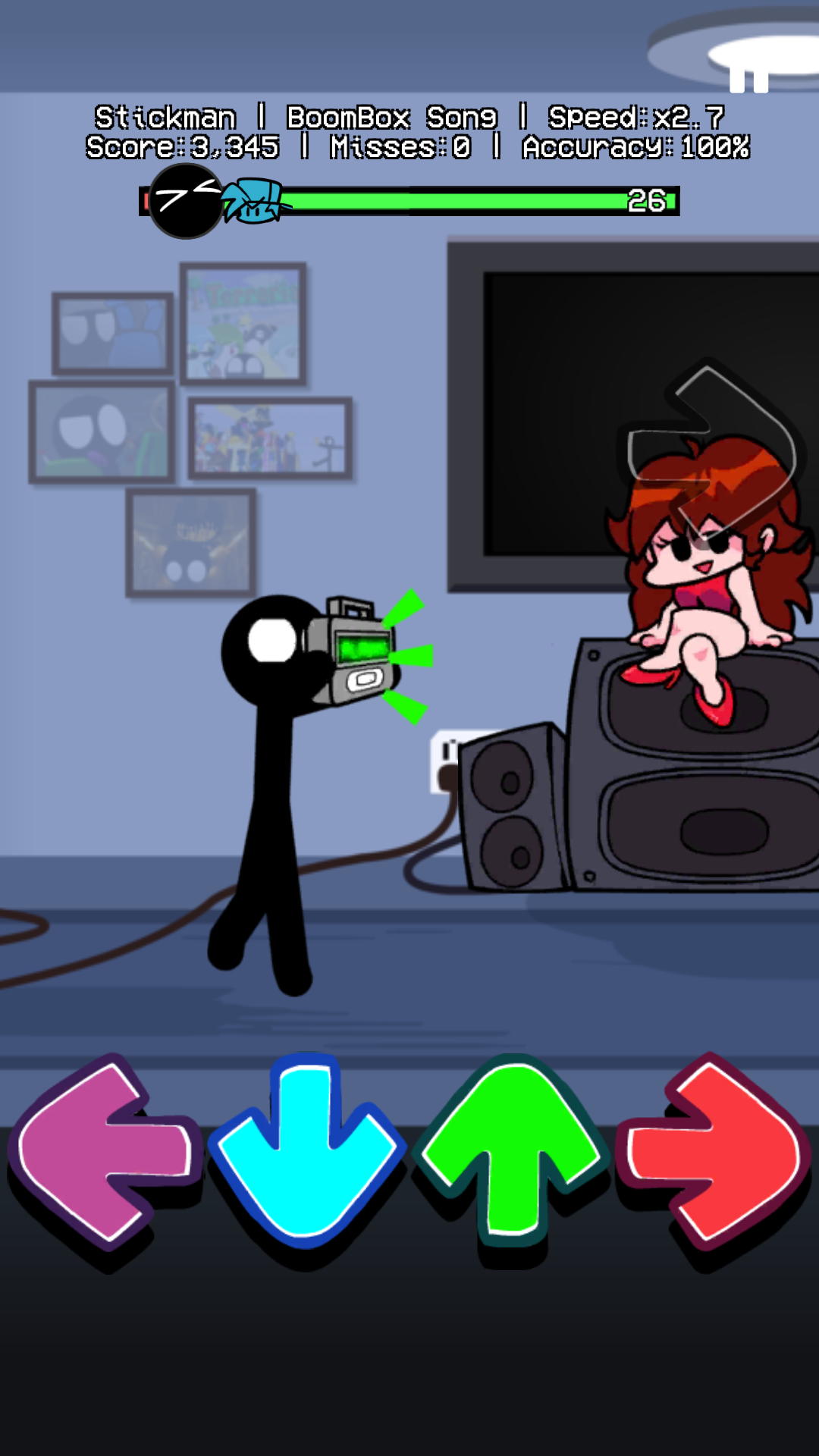 اسکرین شات 6 بازی FNF Music Combat Stickman Mod