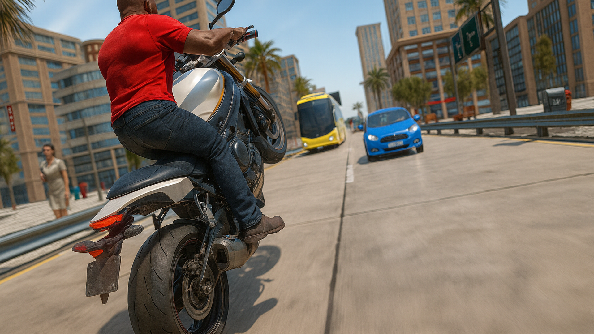 اسکرین شات 5 بازی City Traffic Moto Rider