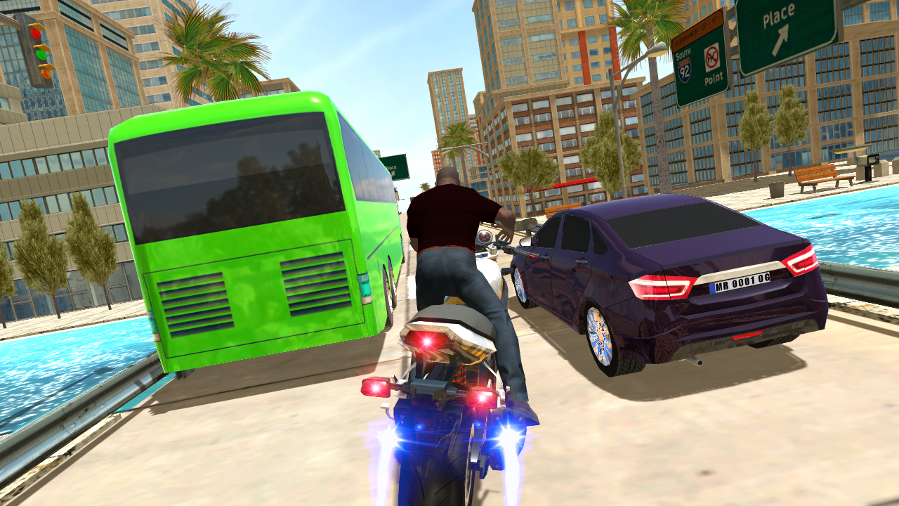اسکرین شات 3 بازی City Traffic Moto Rider