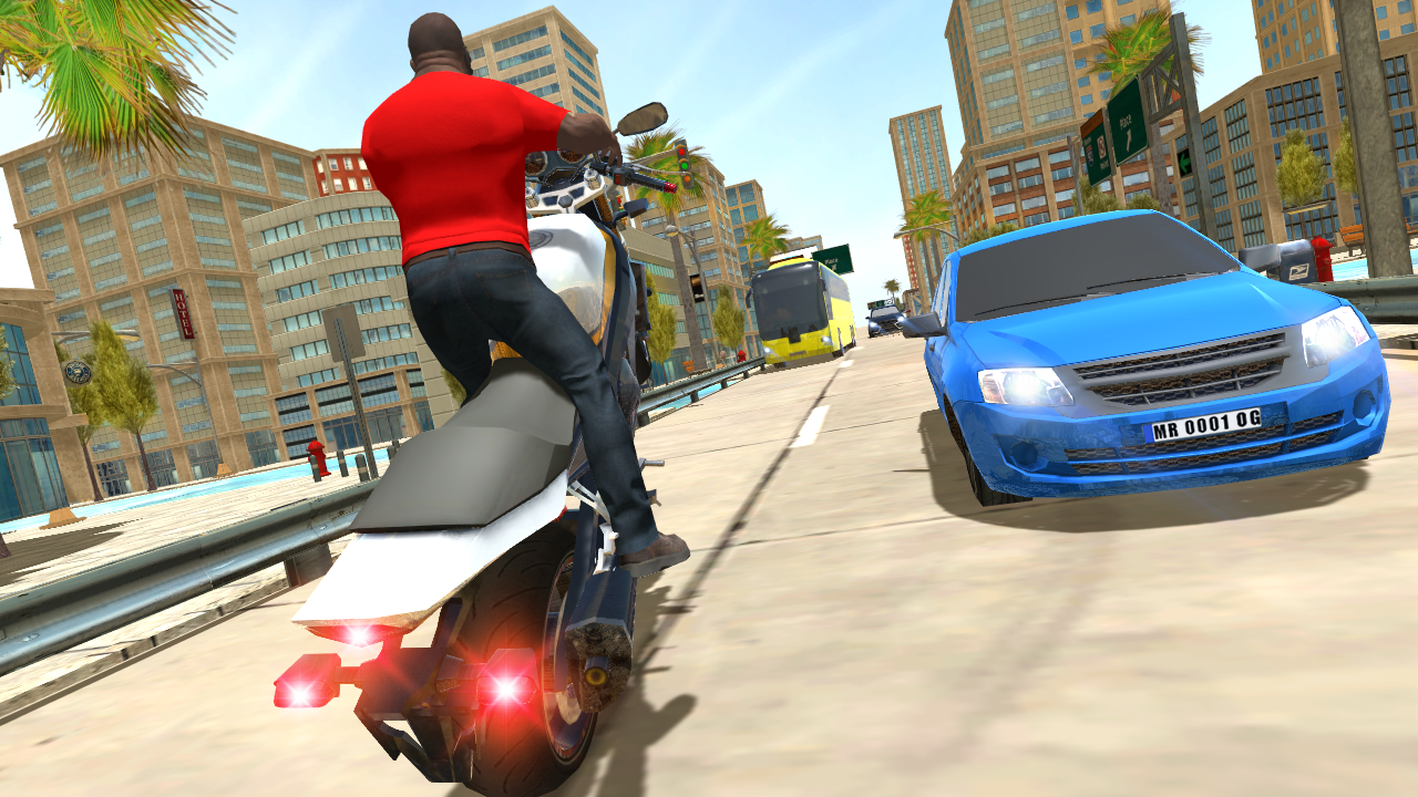 اسکرین شات 2 بازی City Traffic Moto Rider
