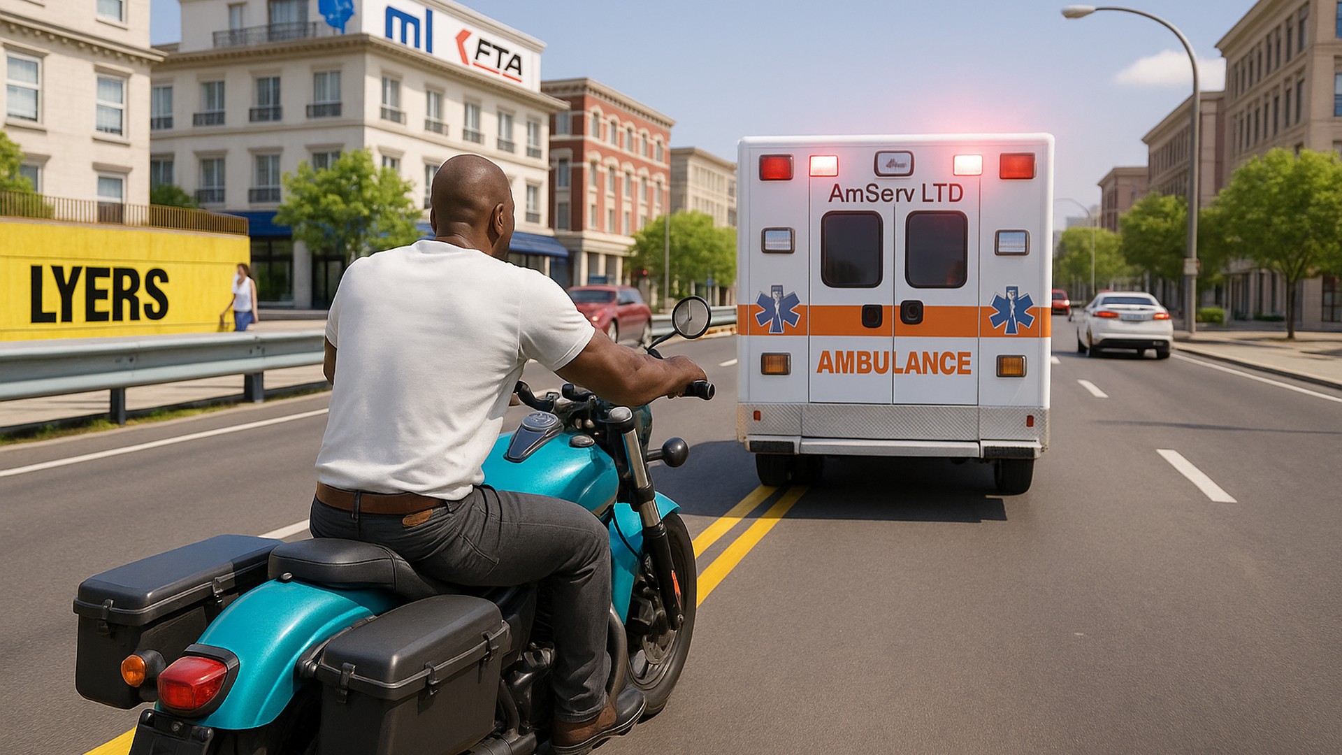اسکرین شات 2 بازی City Traffic Moto Rider