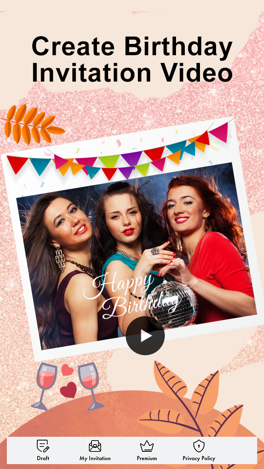 اسکرین شات 2 برنامه Video Invitation Studio Ecards