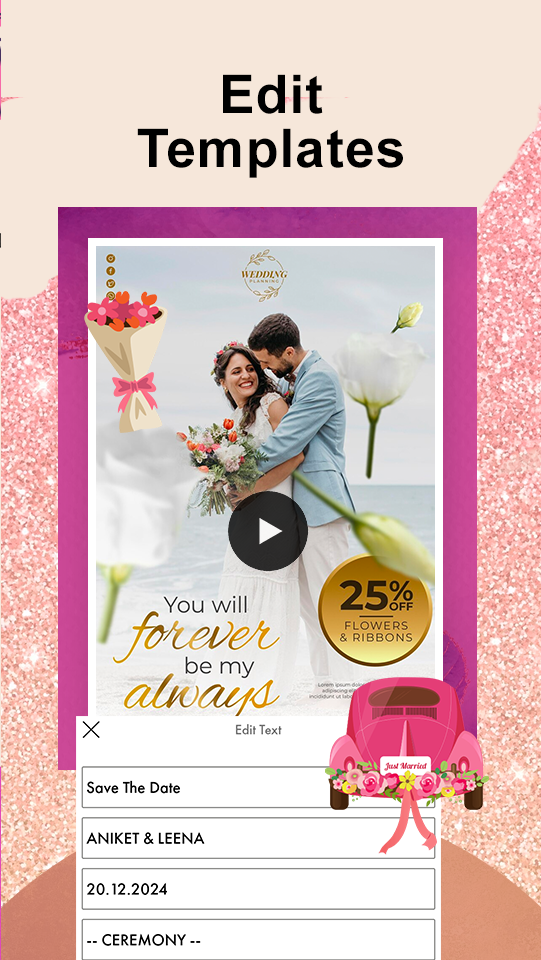 اسکرین شات 4 برنامه Video Invitation Studio Ecards