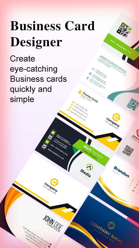 اسکرین شات 7 برنامه Digital Business Card Maker