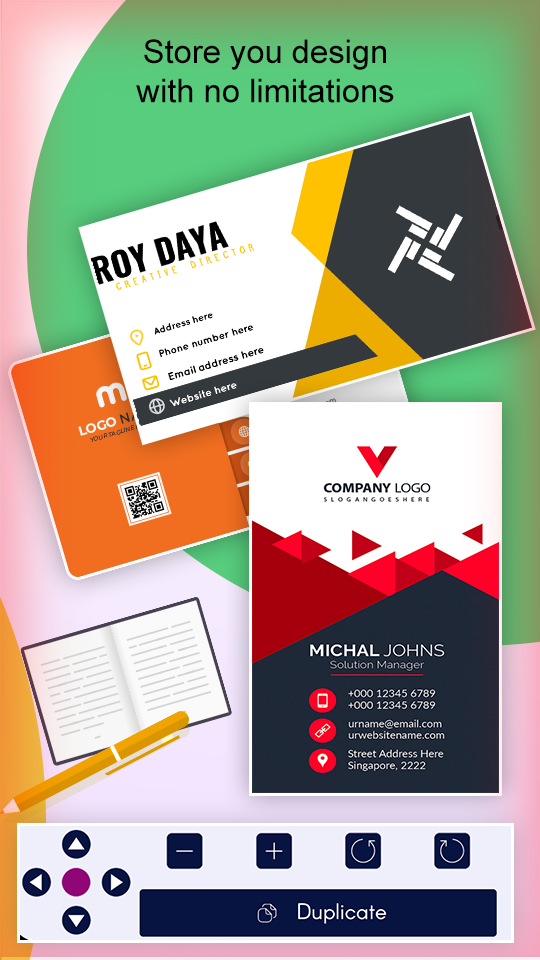 اسکرین شات 5 برنامه Digital Business Card Maker