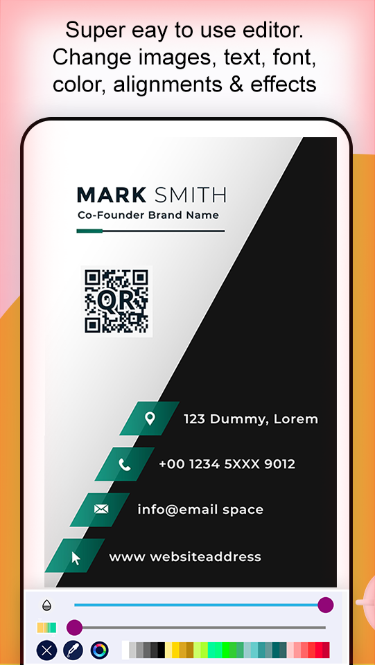 اسکرین شات 3 برنامه Digital Business Card Maker