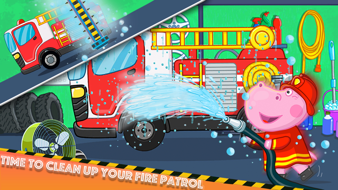 اسکرین شات 1 بازی Fireman Hippo: City Hero