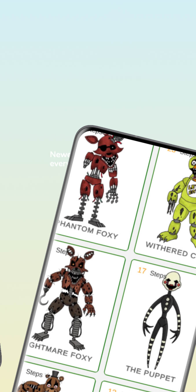 اسکرین شات 3 بازی How to draw fnafss