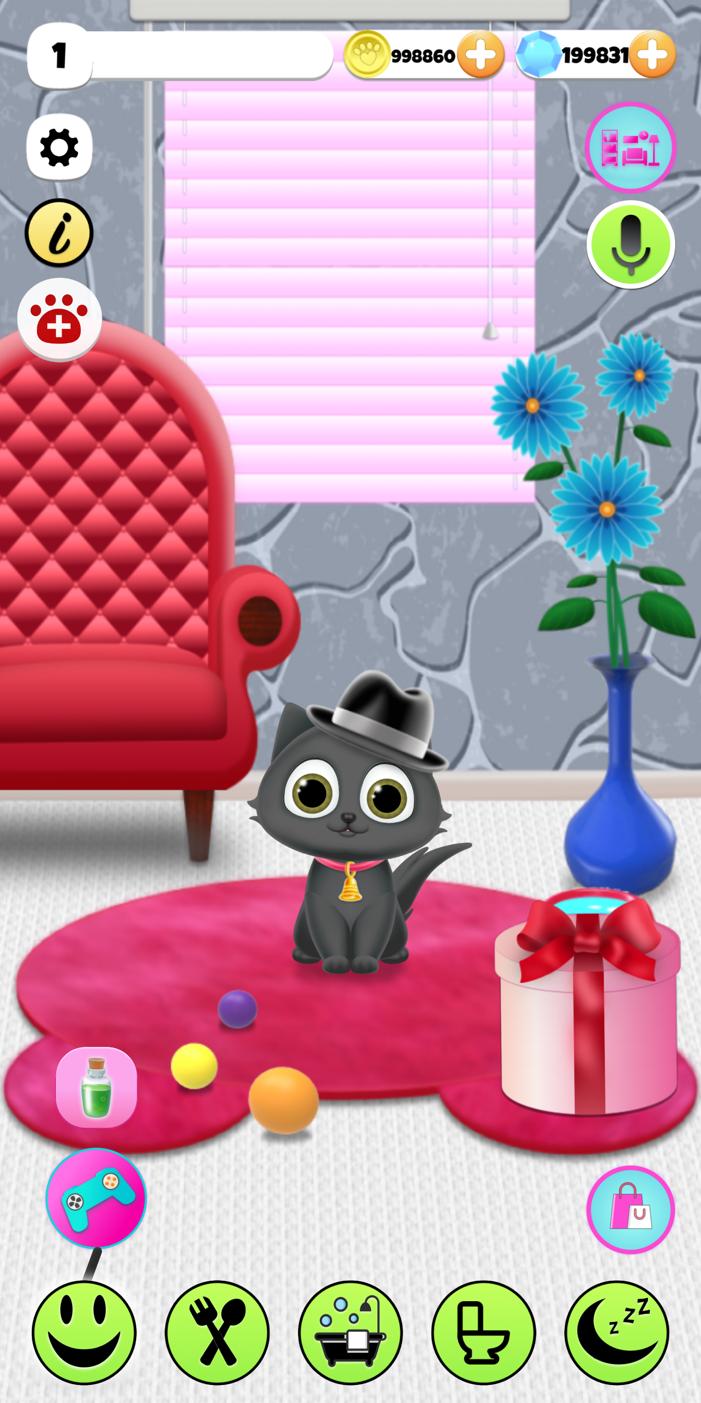 اسکرین شات 1 بازی PawPaw Cat | Talking Pet