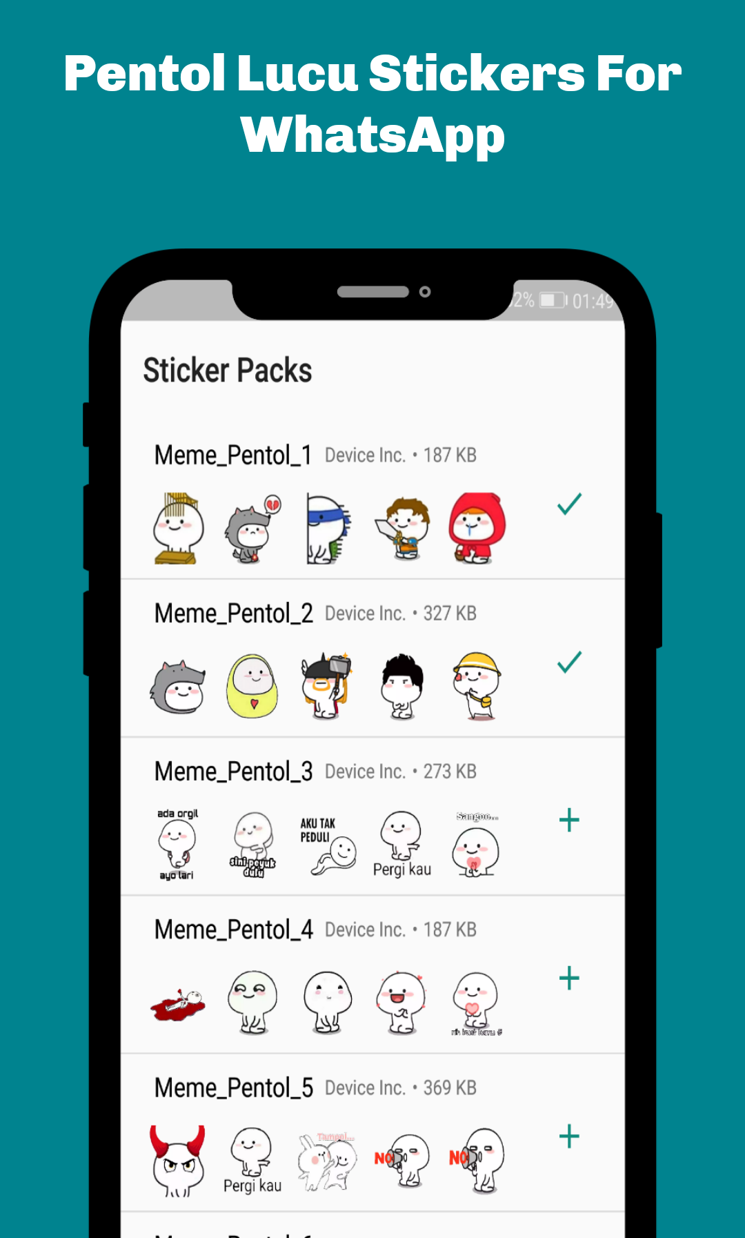 اسکرین شات 1 برنامه Pentol Animated Stickers