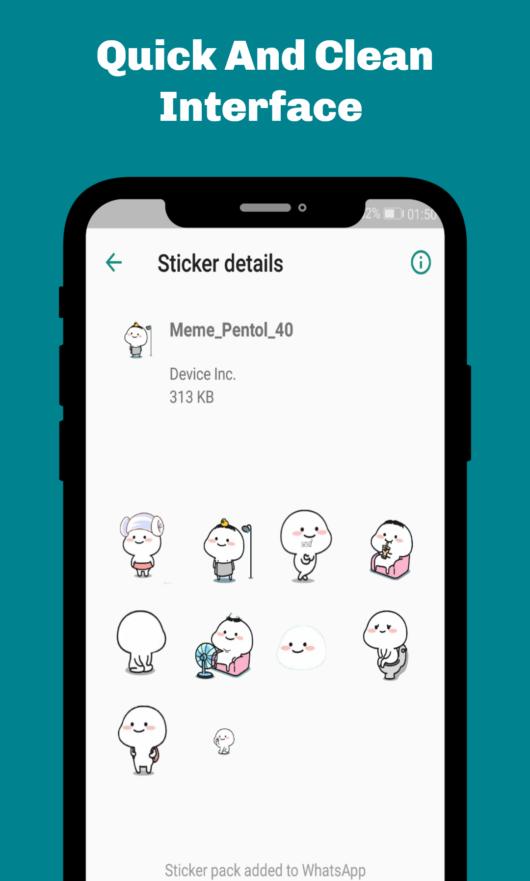 اسکرین شات 5 برنامه Pentol Animated Stickers