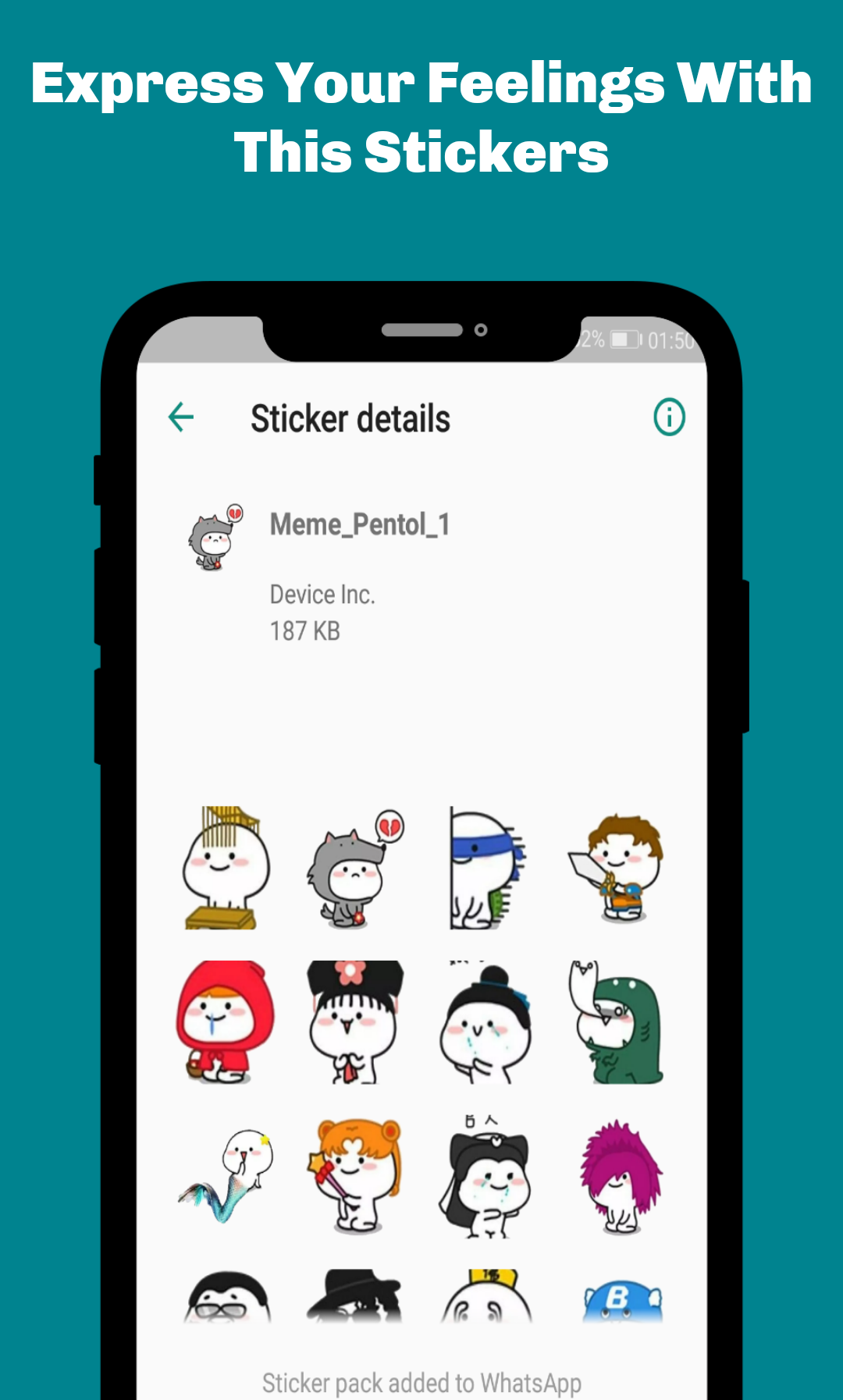 اسکرین شات 3 برنامه Pentol Animated Stickers