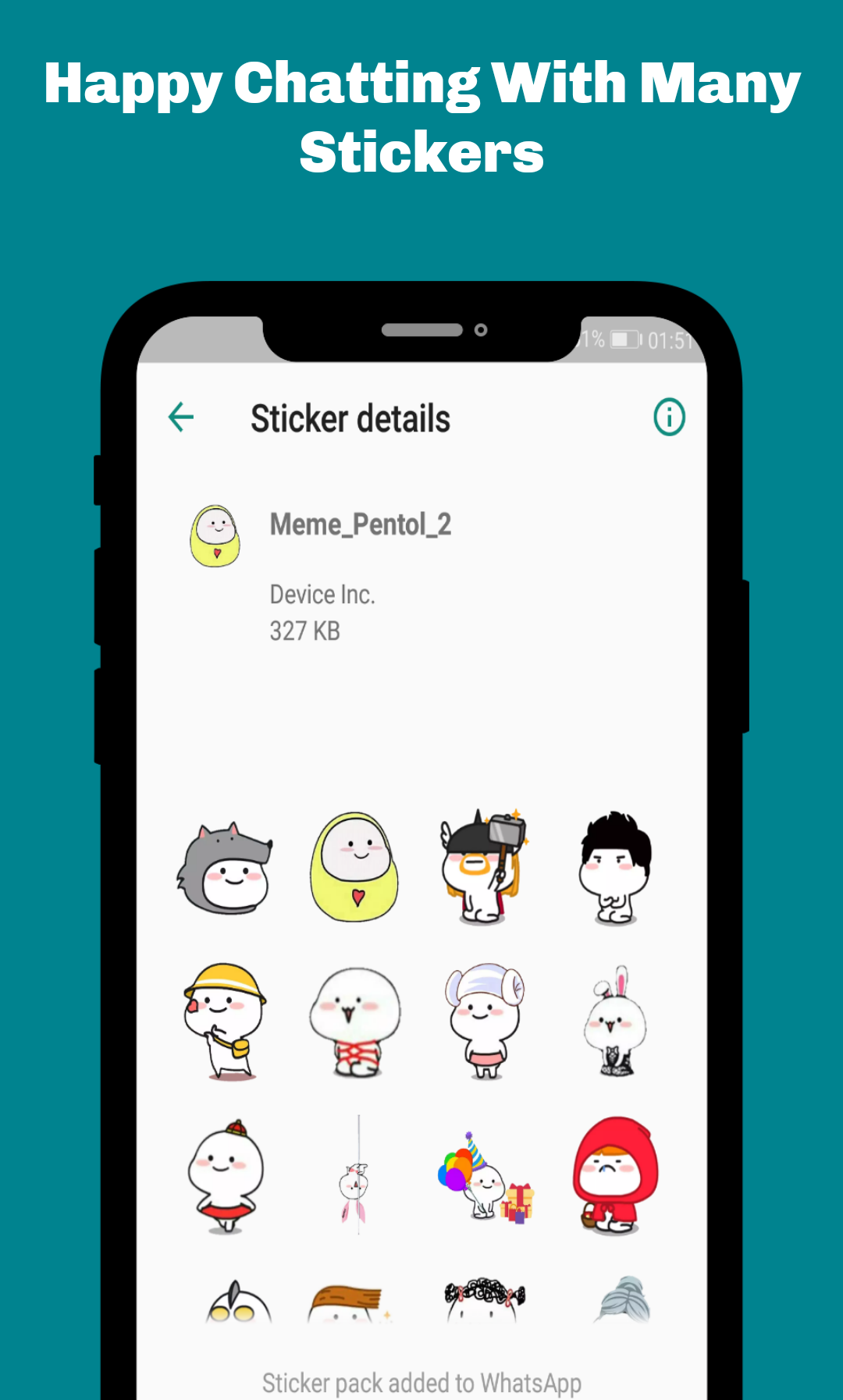اسکرین شات 6 برنامه Pentol Animated Stickers
