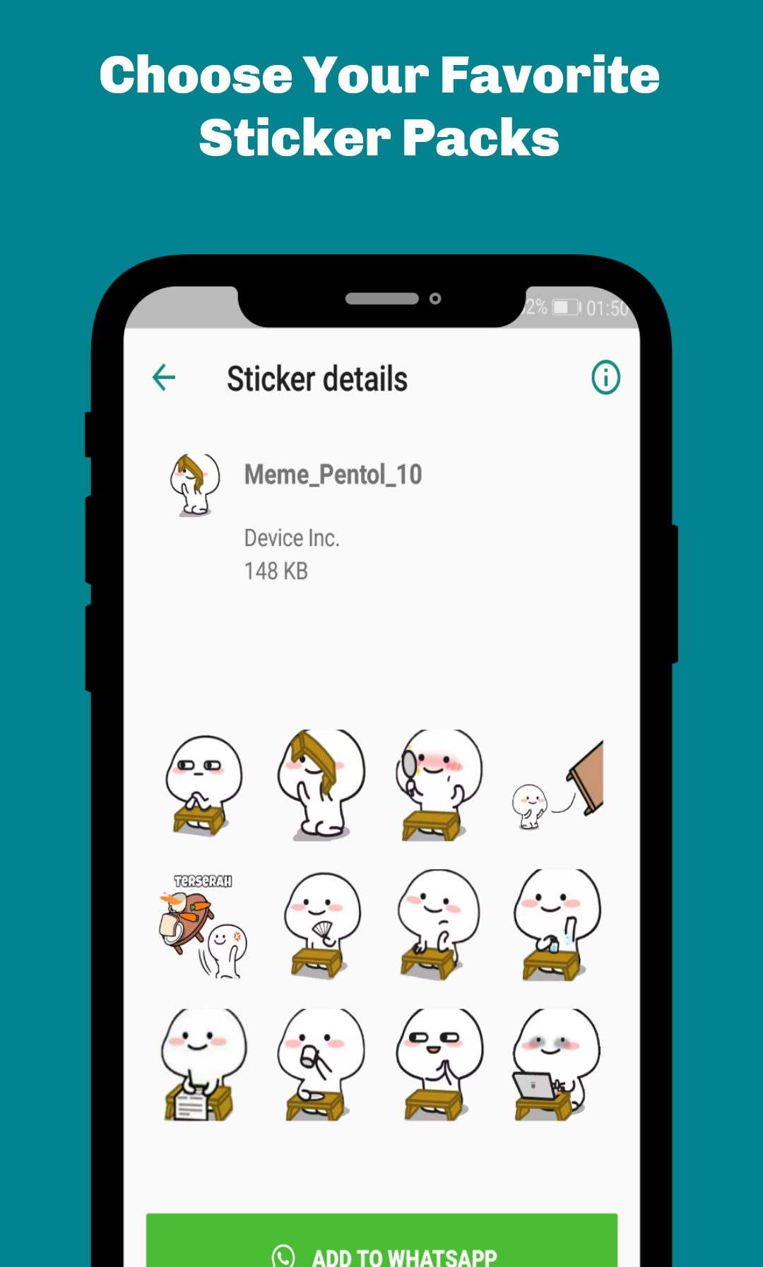 اسکرین شات 4 برنامه Pentol Animated Stickers