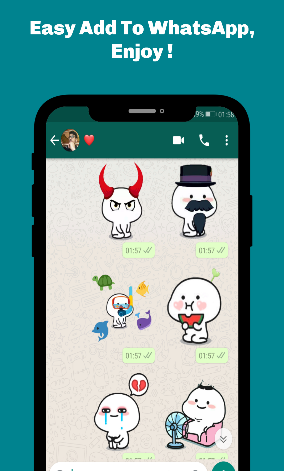 اسکرین شات 7 برنامه Pentol Animated Stickers