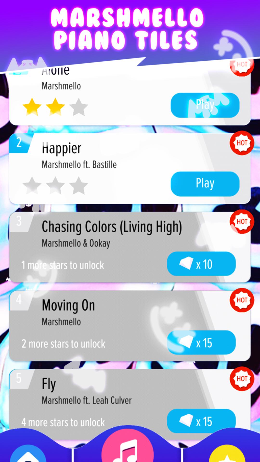 اسکرین شات 2 بازی Marshmello Music: Piano Tiles