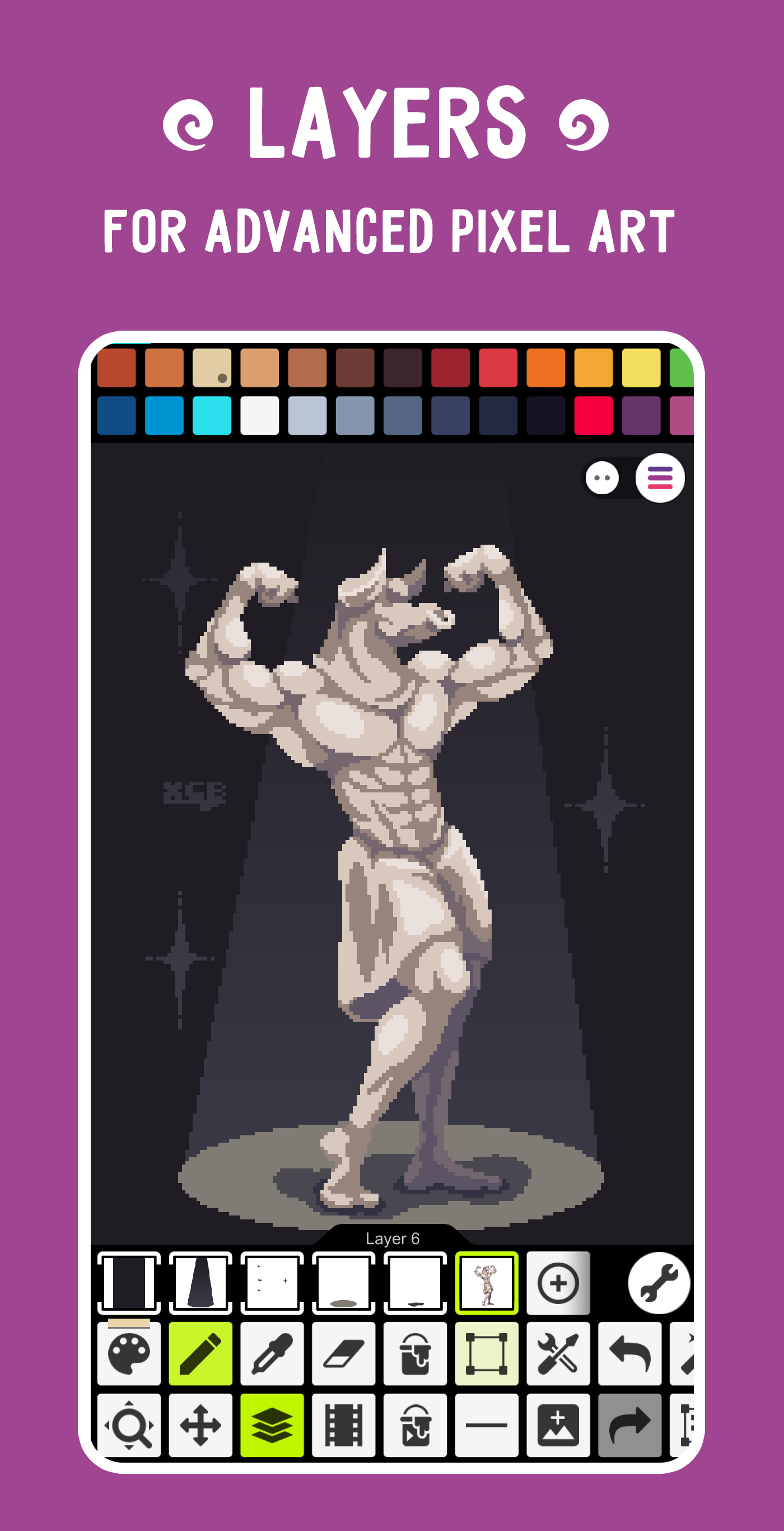 اسکرین شات 5 برنامه Pixel Studio: pixel art editor