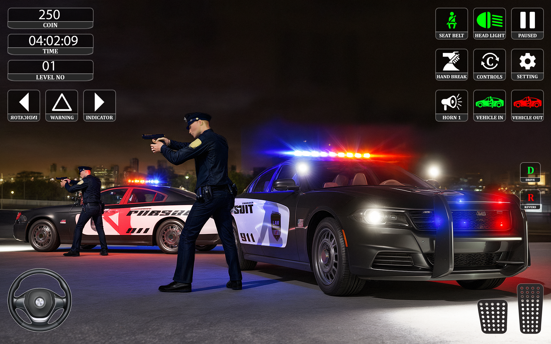 اسکرین شات 4 بازی US Police Car Chase Game 3d